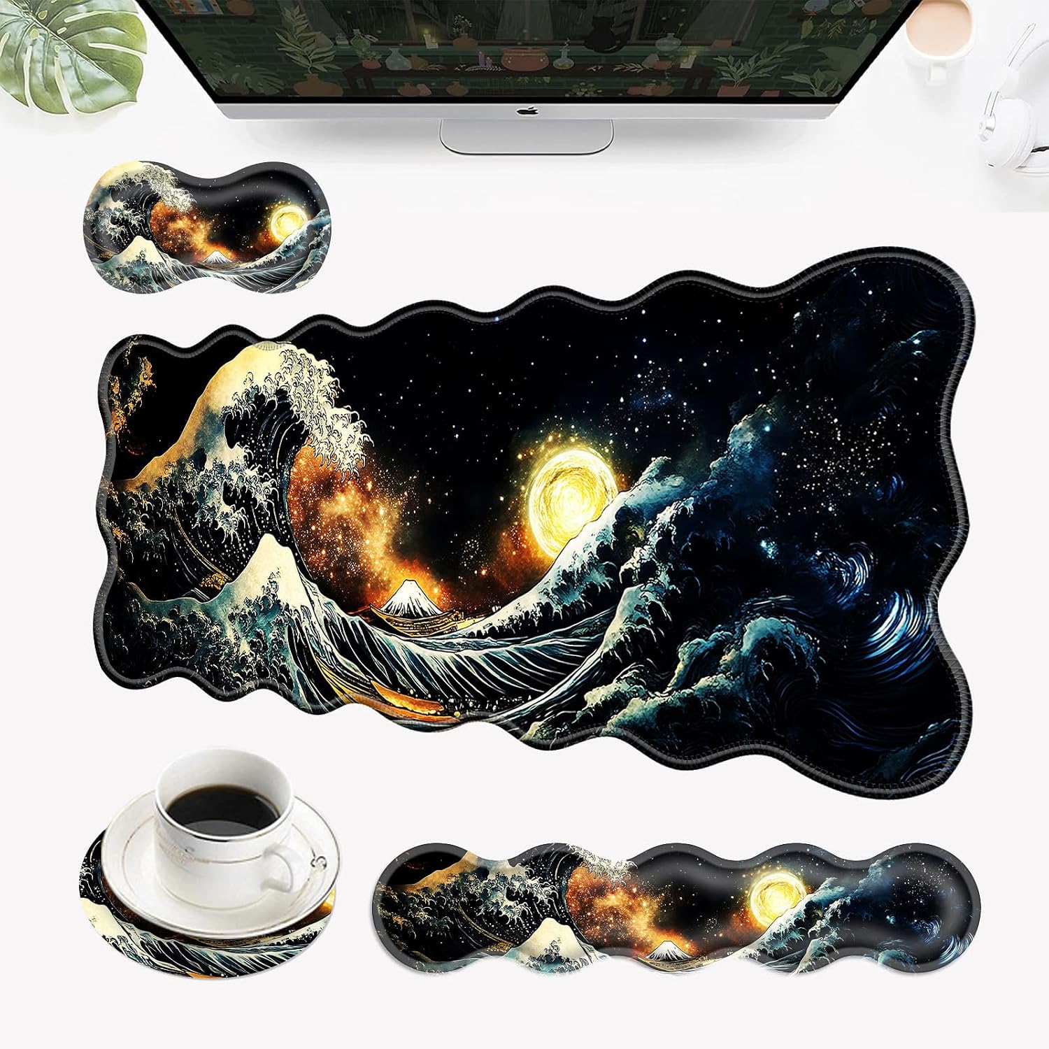 Detalle de EFGWSDER Desk Mat, 4-in-1 Set
