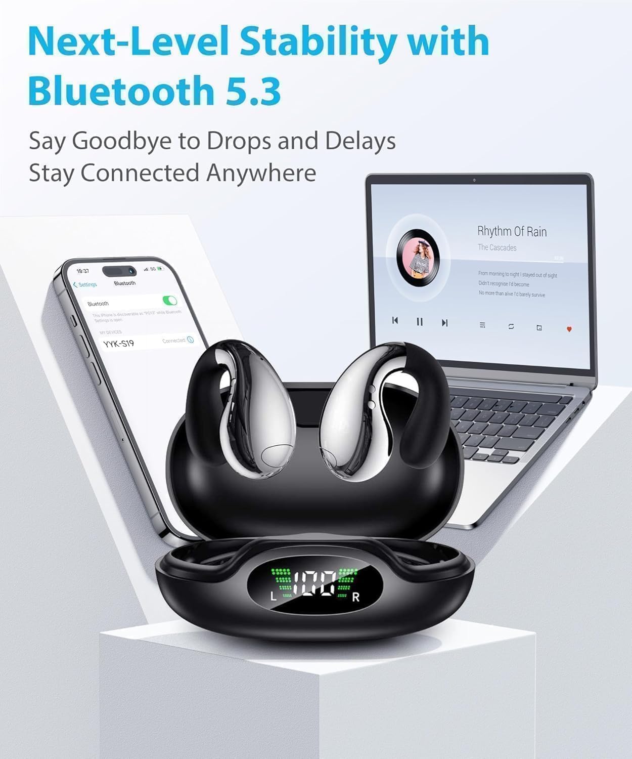 Thumbnail 6 de Boytond Ultra Open Ear Earbuds — Comfortable Clip-On Bone Conduction Earbuds with Waterproof Build