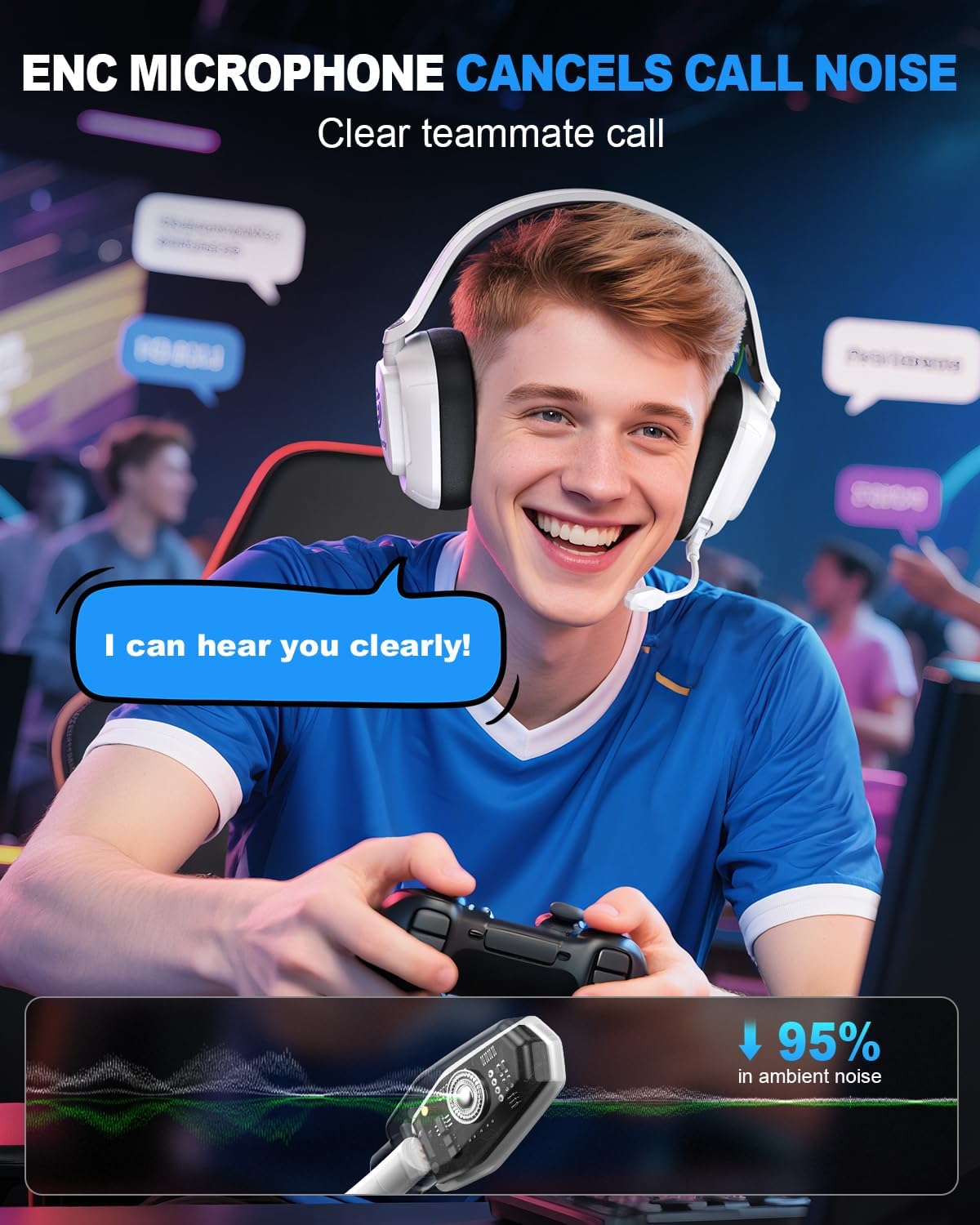 Thumbnail 3 de SKAPENDY 2.4GHz Wireless Gaming Headset