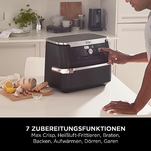 Detalle de Ninja Foodi FlexDrawer Dual Zone Heißluftfritteuse AF500EU – Schwarz