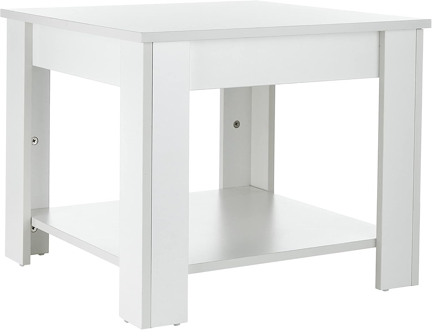 Detalle de Baroni Home Tavolino Da Salotto Moderno, Quadratato 55x55x45 cm con Ripiano Inferiore