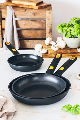 Detalle 2 de BRA Daily Pro Set: 3 Sartenes Antiadherentes 🍳 20-24-28 cm