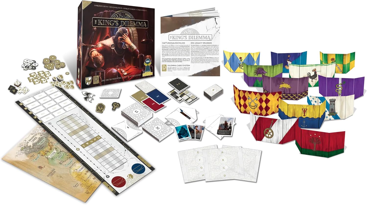 Detalle de Horrible Guild HR001 The King's Dilemma – narracyjna gra legacy dla 3–5 osób
