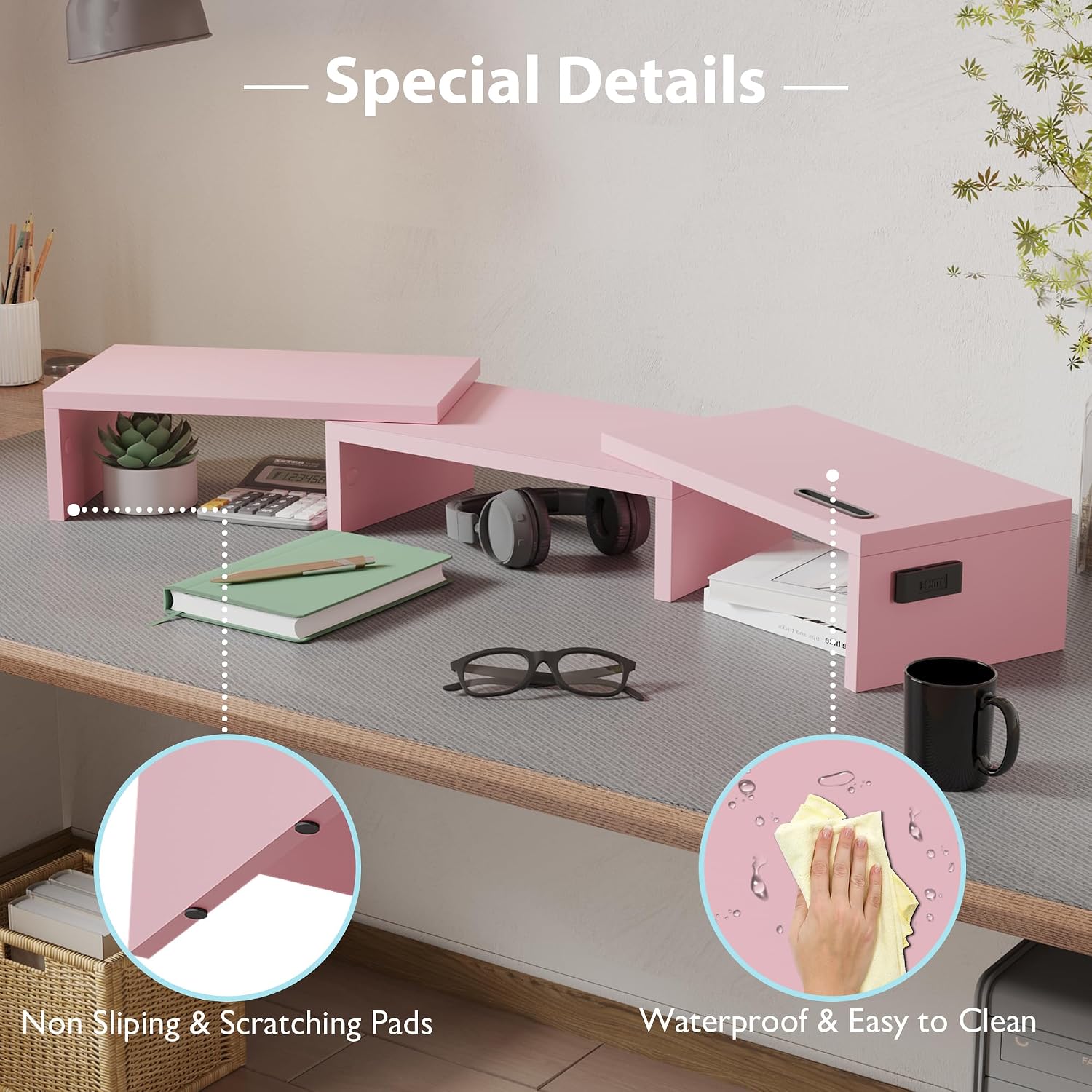 Thumbnail 6 de BONTEC Wooden Monitor Stand Riser