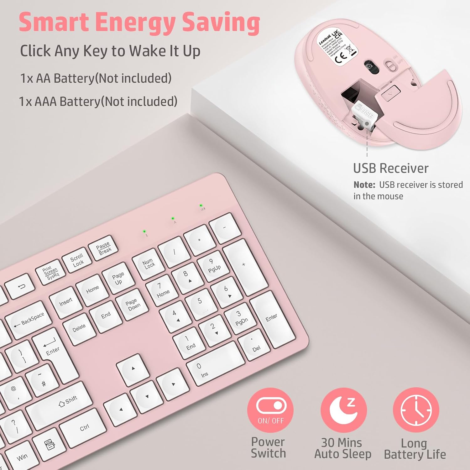 Thumbnail 2 de LeadsaiL Wireless Keyboard and Mouse combo 2.4GHz 🖱