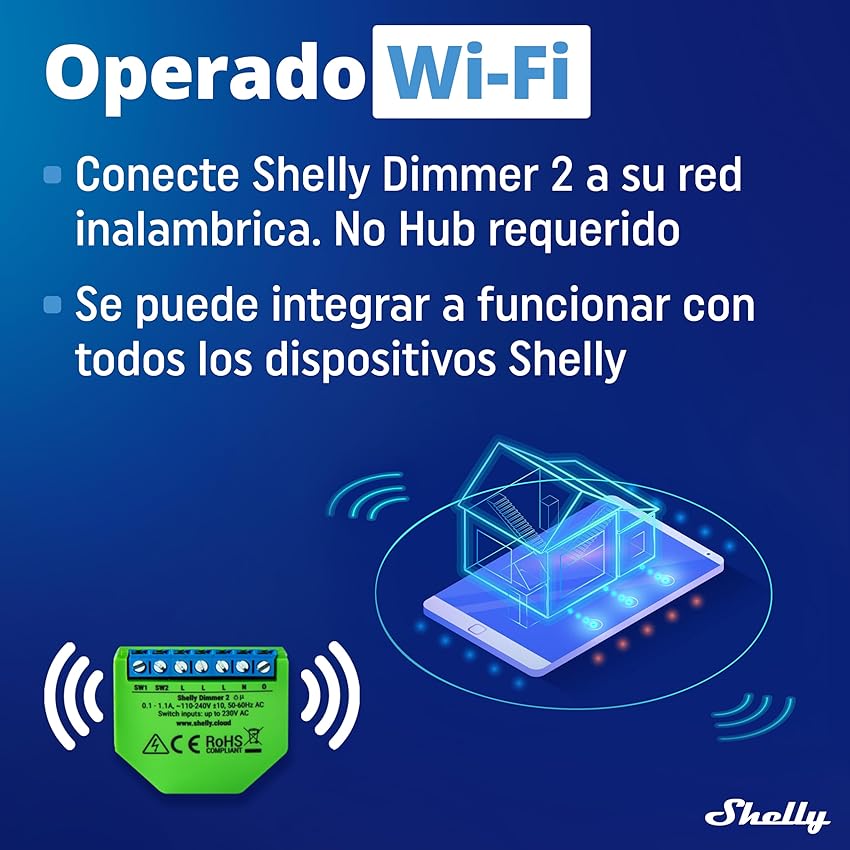 Thumbnail 3 de Shelly Dimmer 2 atenuador WLAN con medición de consumo 🎛️