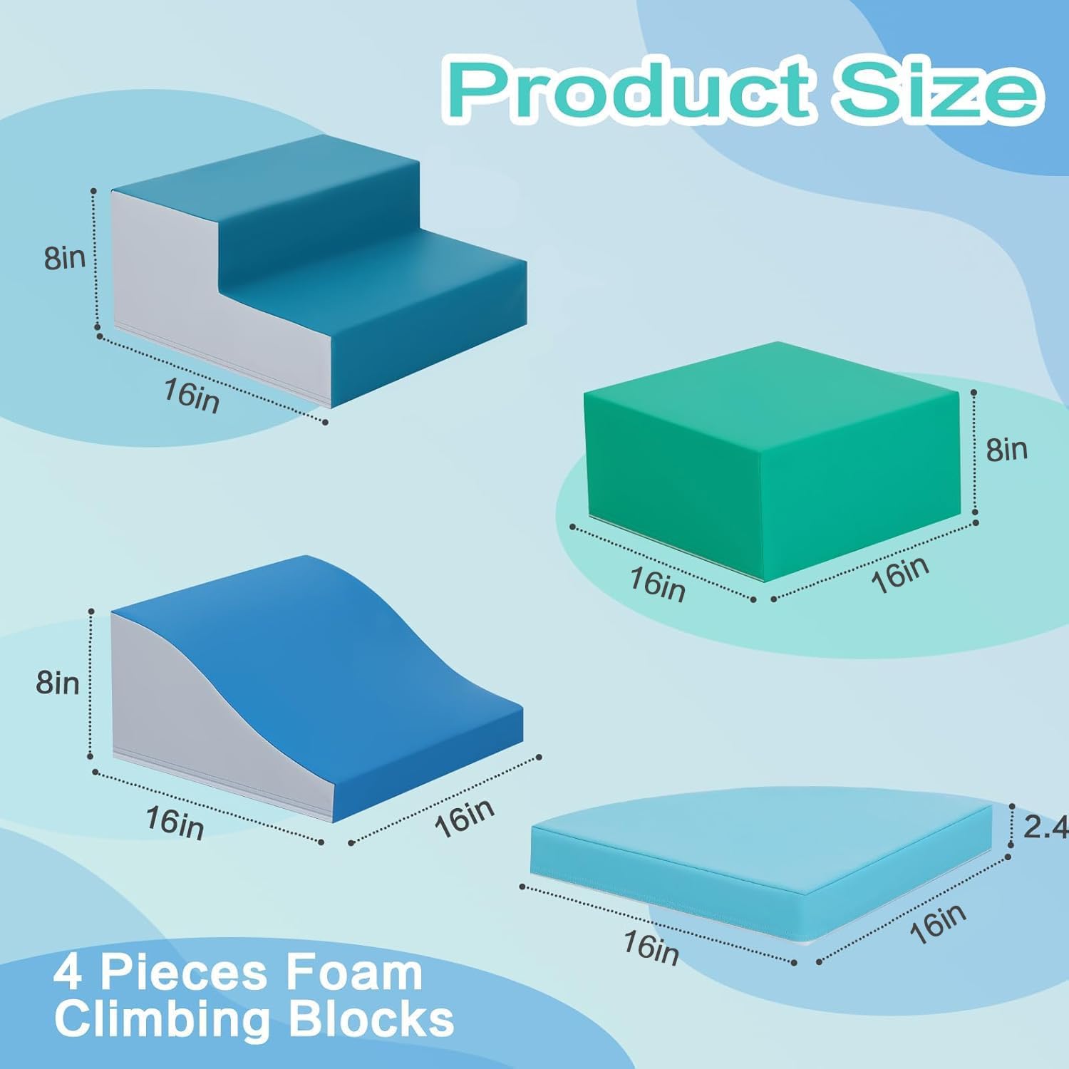 Thumbnail 6 de TODIBY 4-Piece Soft Climbing Blocks for Toddlers