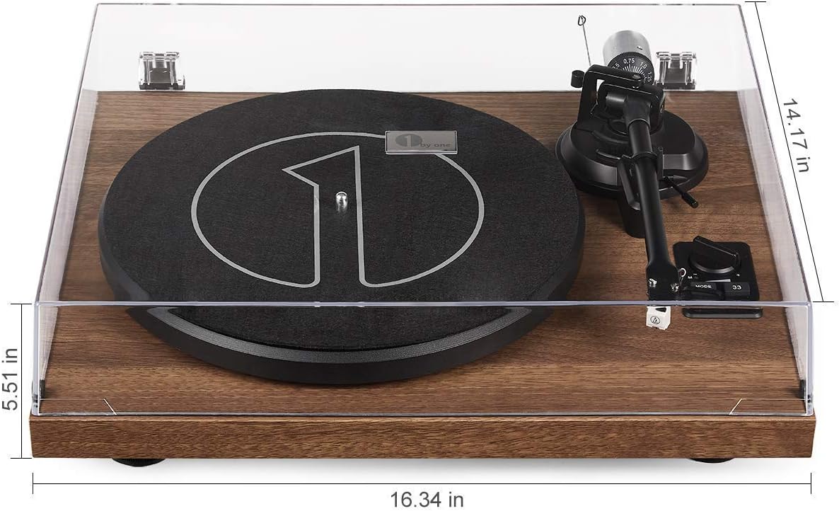 Thumbnail 6 de 1 BY ONE 471NA-0010 Wireless Turntable with 36 W Speakers, Natural Wood