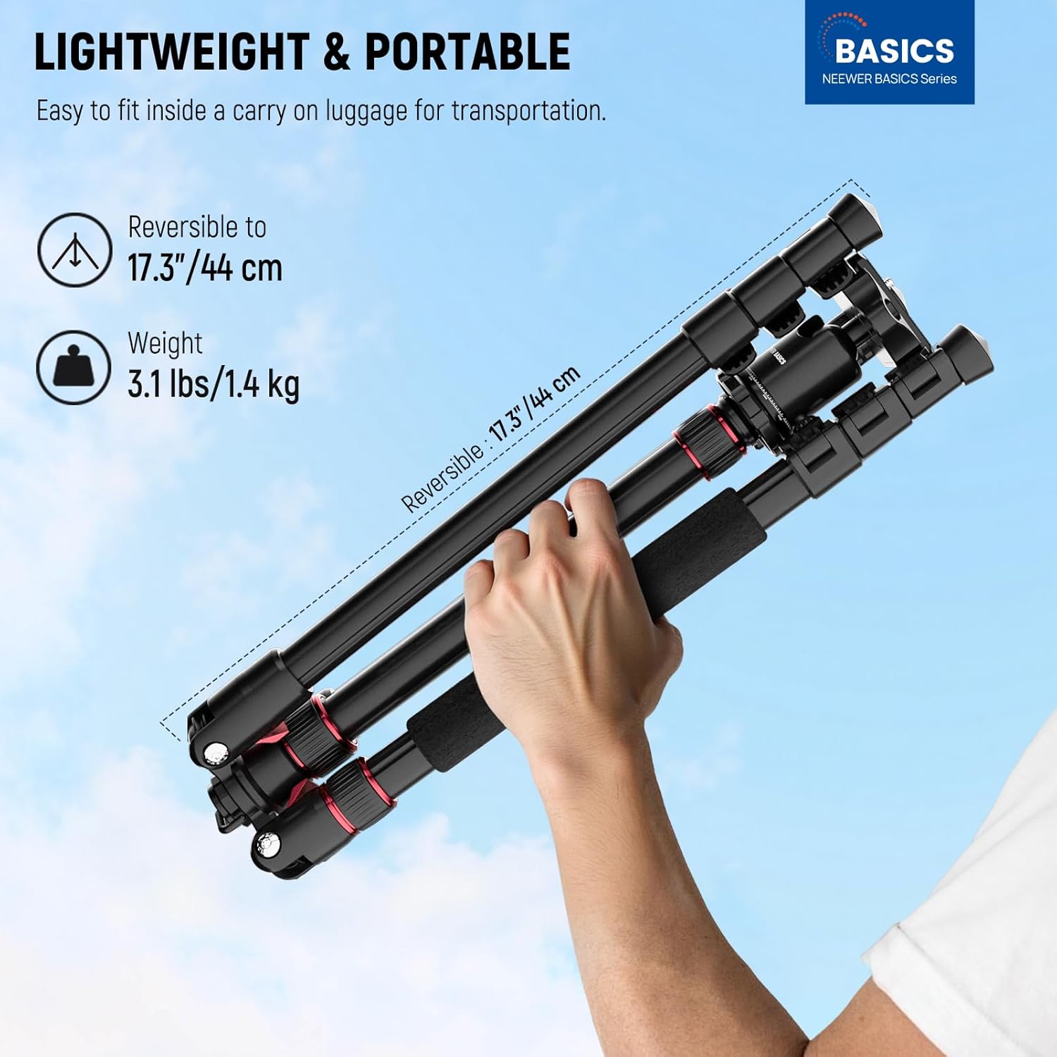 Detalle 2 de NEEWER TP15 71" Camera Tripod for DSLR