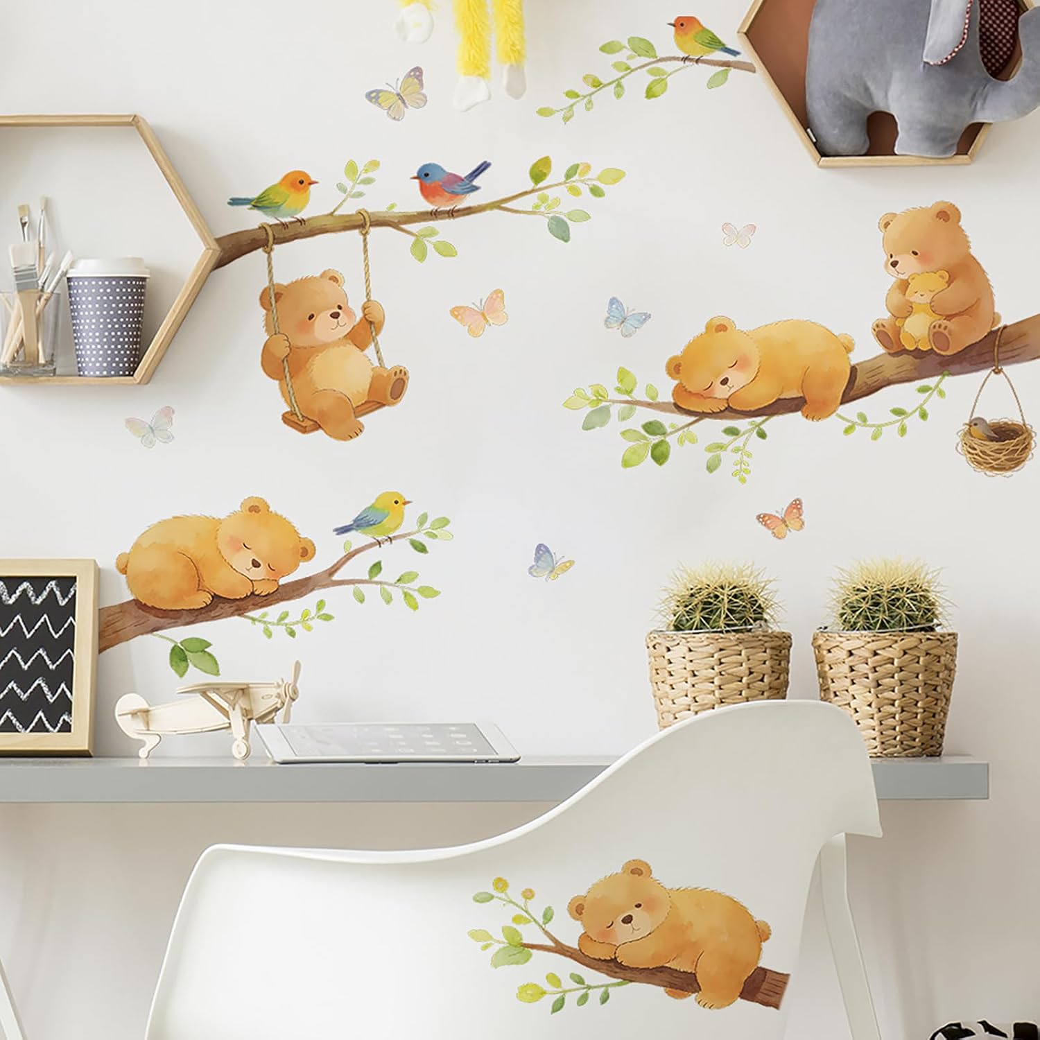 Thumbnail 2 de Woodland Bear Wall Stickers 90 cm x 39 cm
