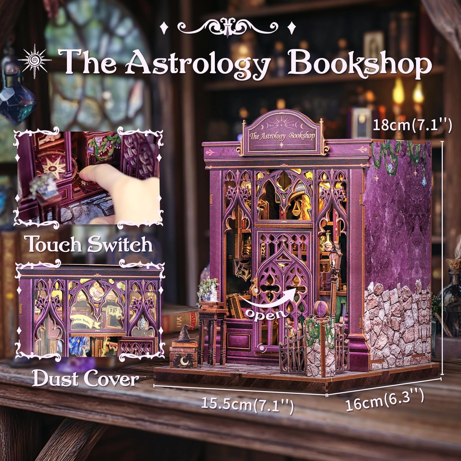 Detalle de CUTEBEE Book Nook Kit 196-piece