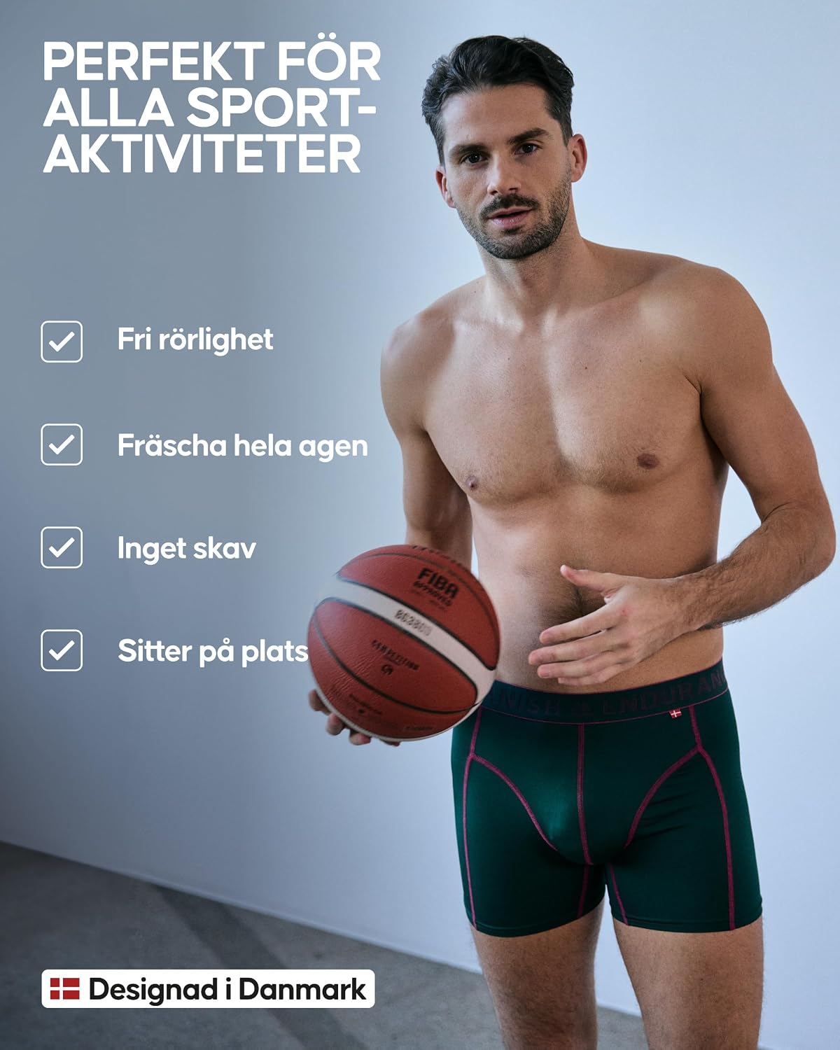 Thumbnail 2 de DANISH ENDURANCE sportkalsonger för män, 3-pack med mesh och fukttransport