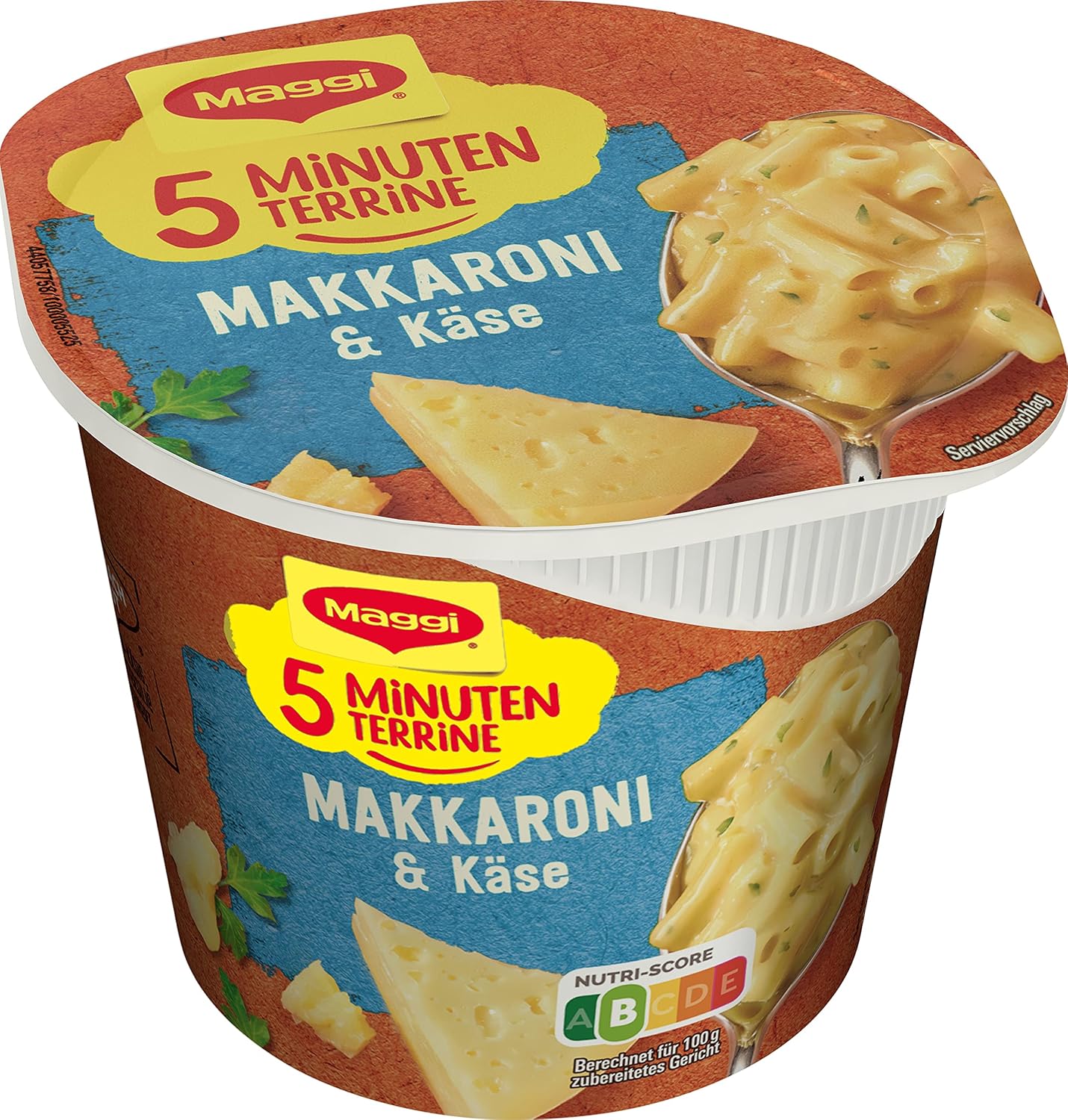 Thumbnail 5 de Maggi 5 Minuten Terrine Makkaroni und Käse – 8x63 g, cremige Käse-Sauce für unterwegs