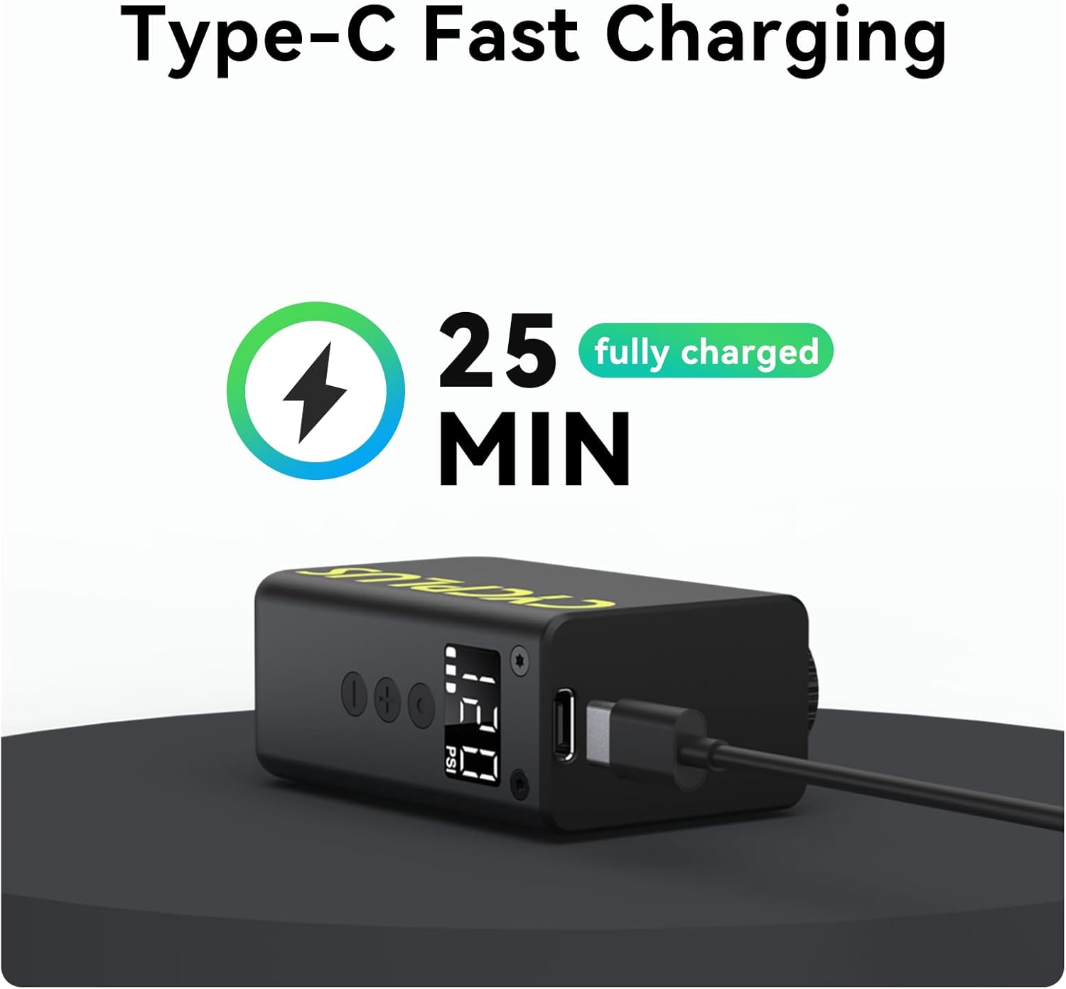 Thumbnail 5 de CYCPLUS Tiny electric bike pump 120 PSI