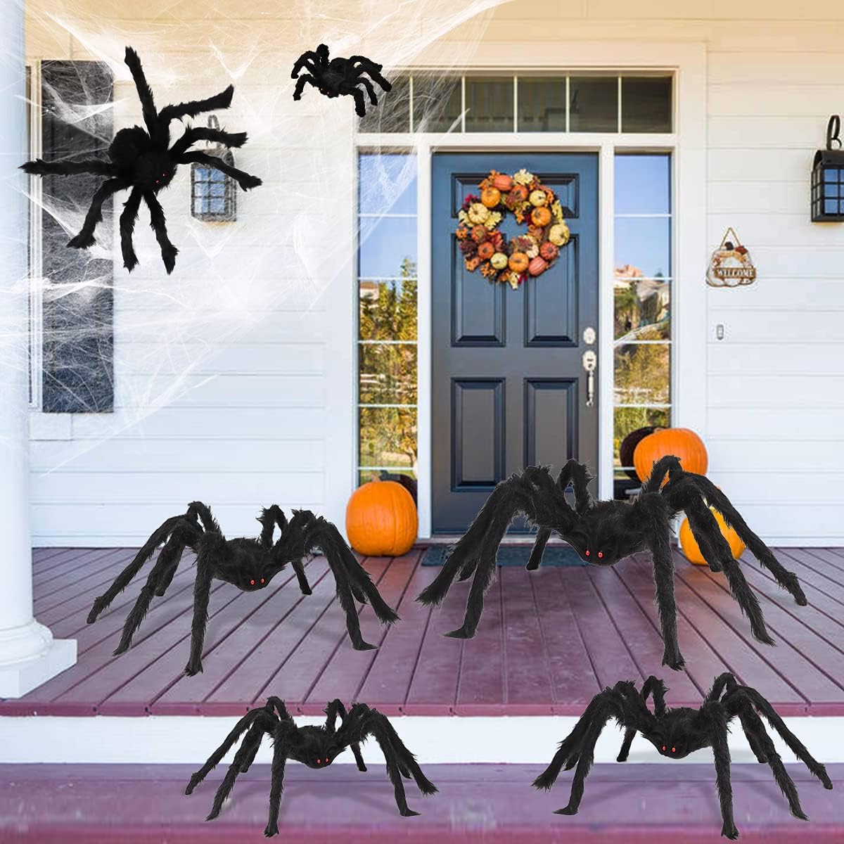 Detalle 2 de Boogem Halloween Spider Decorations 6-Pack