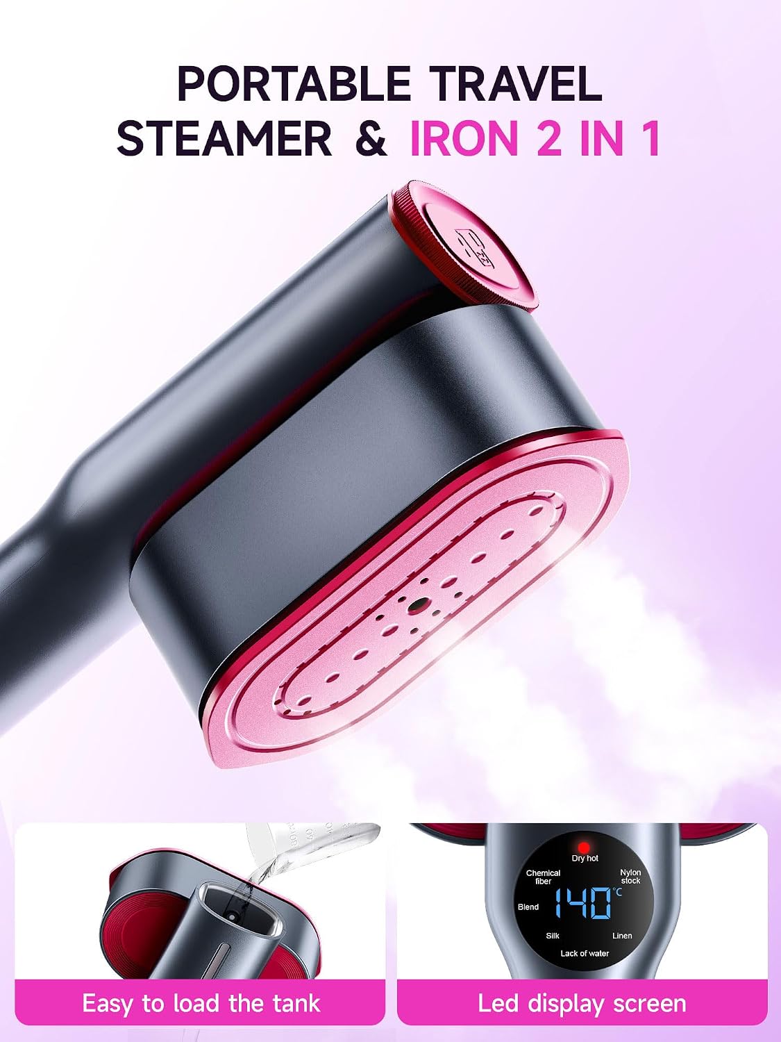 Thumbnail 3 de DRFLASH 2-in-1 Steamer & Iron for Clothes (UK 220V) – 1200W Travel Companion