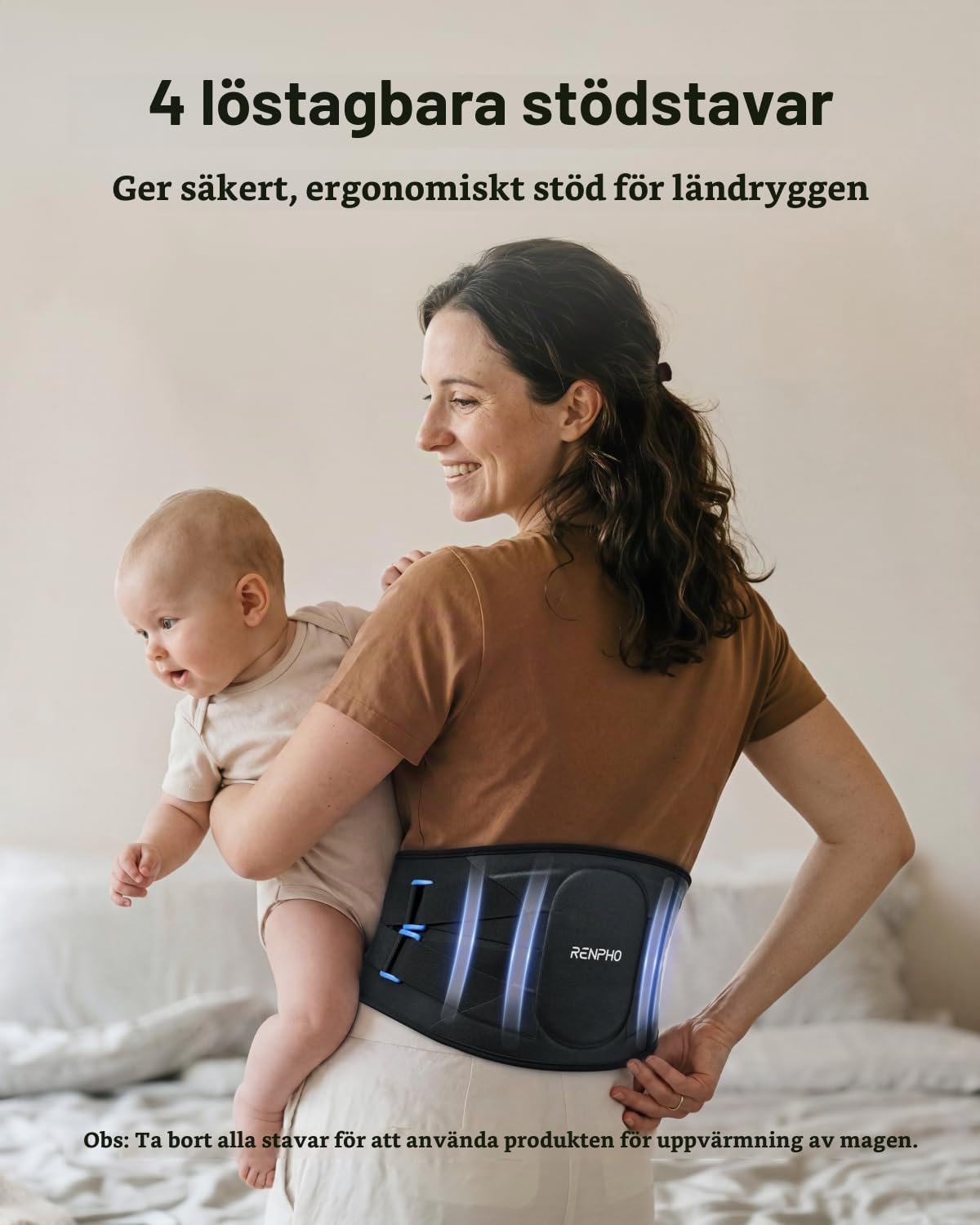 Detalle de RENPHO R-HAP65 värmekudde för nacke och axlar med värme och vibration