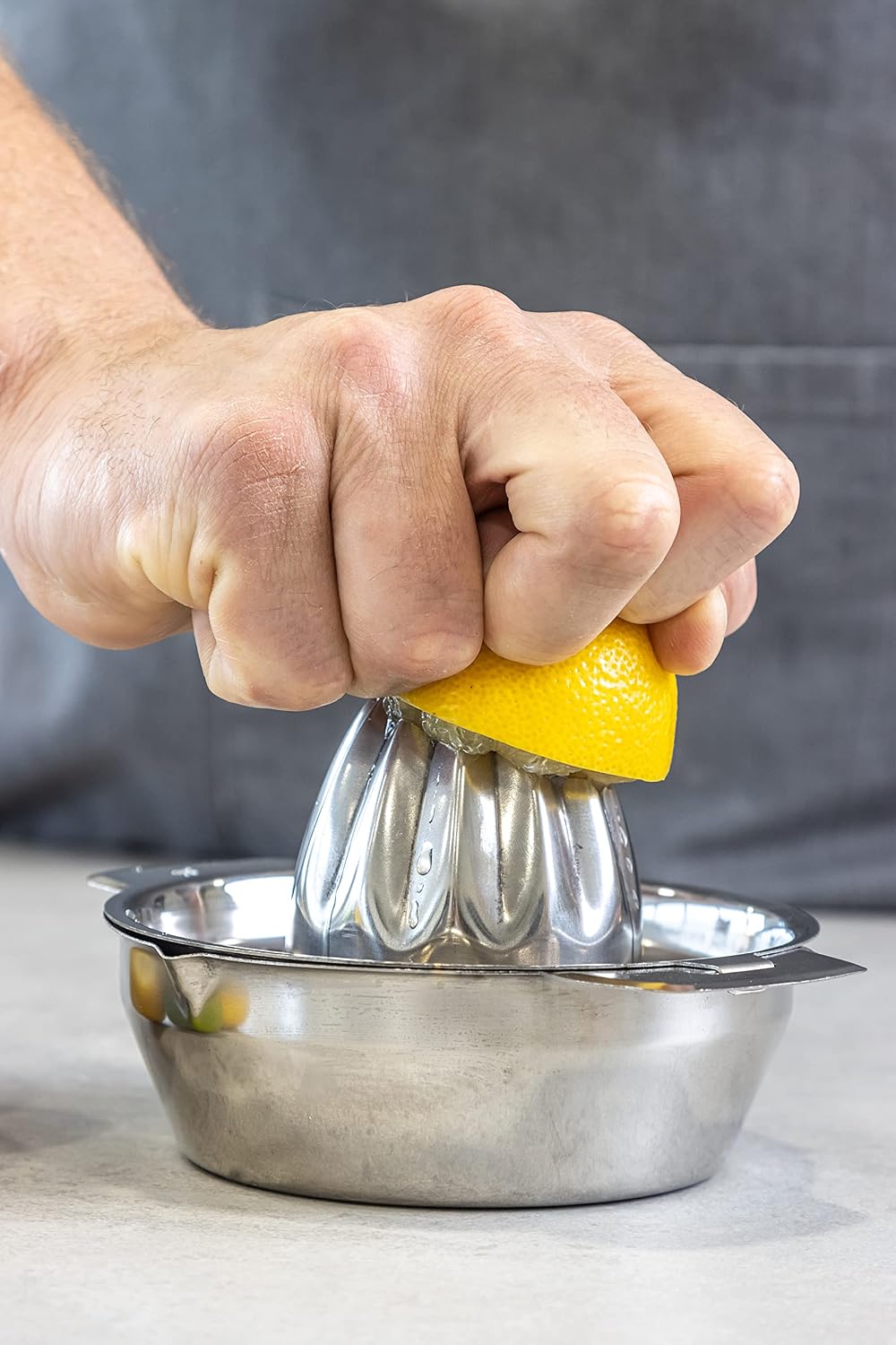 Detalle de MasterClass Presse-Citron en acier inoxydable ⚙