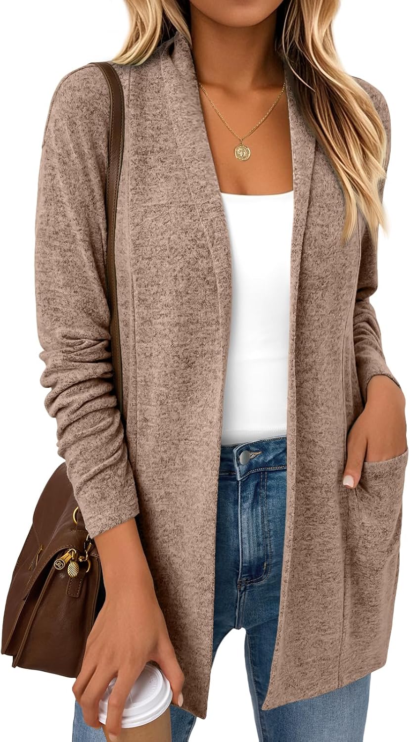 Thumbnail 5 de LILLUSORY Women’s Lightweight Cardigan Sweater with Pockets — Open Front, Versatile Fall Layer