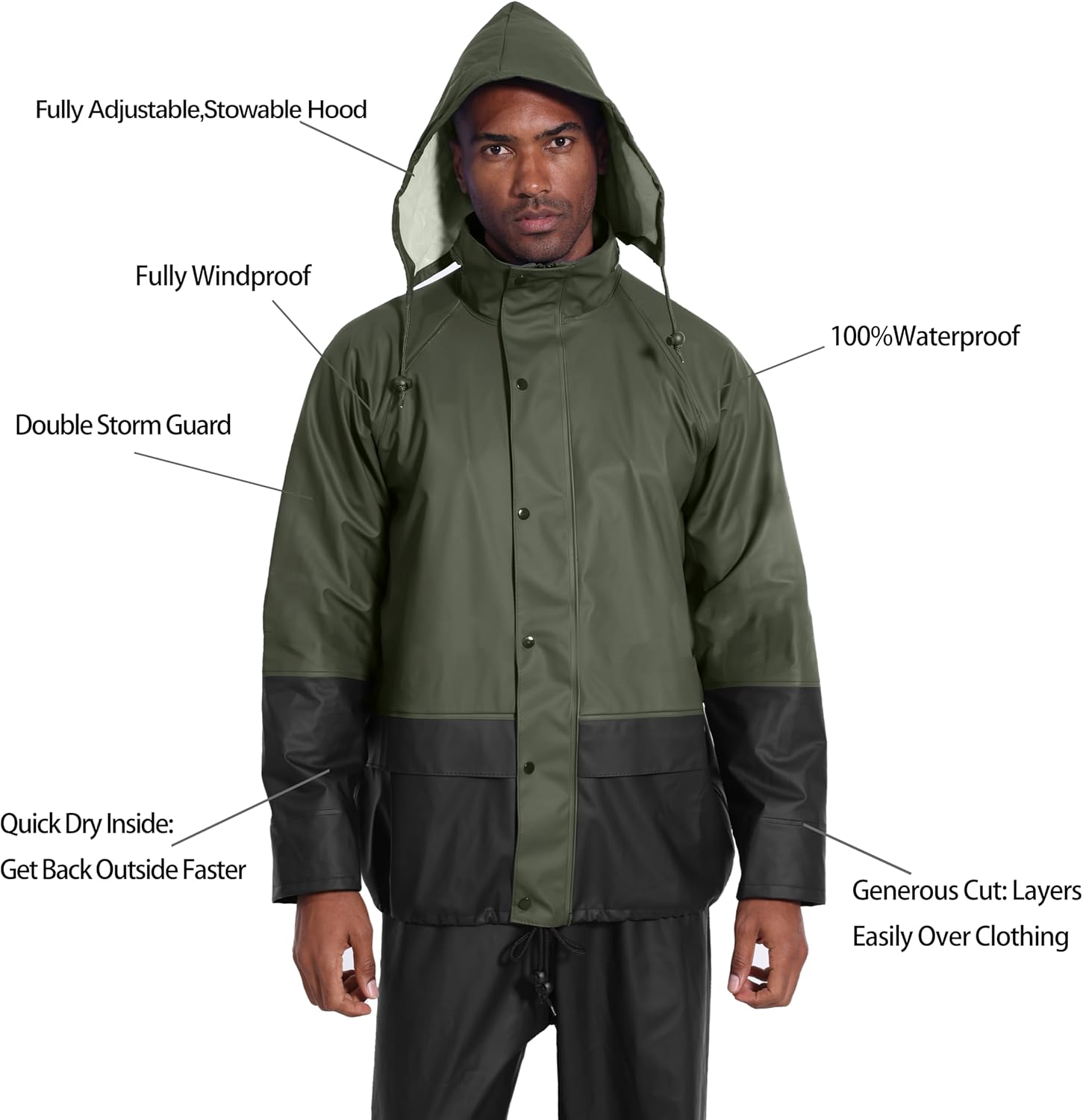 Thumbnail 2 de Men's PRO Workwear 3-Piece Waterproof Rain Suit NW03