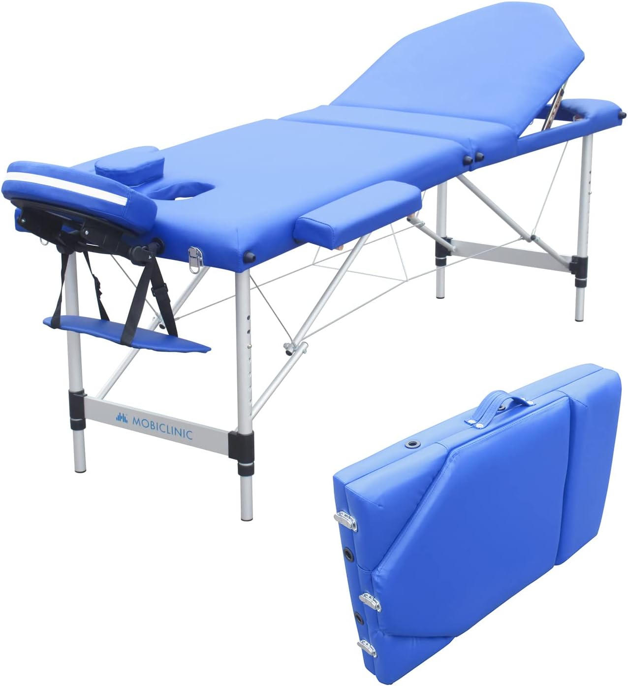 Mobiclinic Lettino Pieghevole per Fisioterapia CA-01 Plus – Blu, 186 x 60 cm