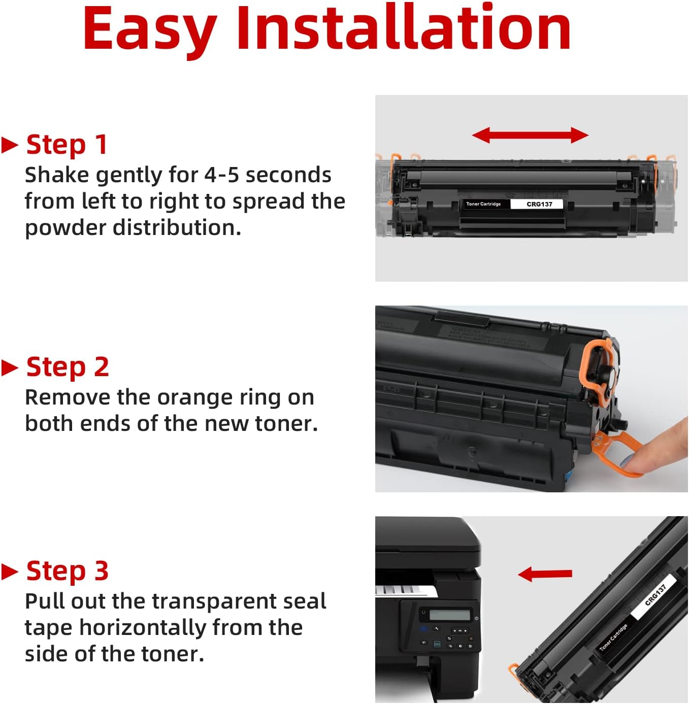 Thumbnail 4 de Skydo 137 CRG137 Compatible Black Toner Cartridges, 2-Pack, Up to 2,400 Pages Each