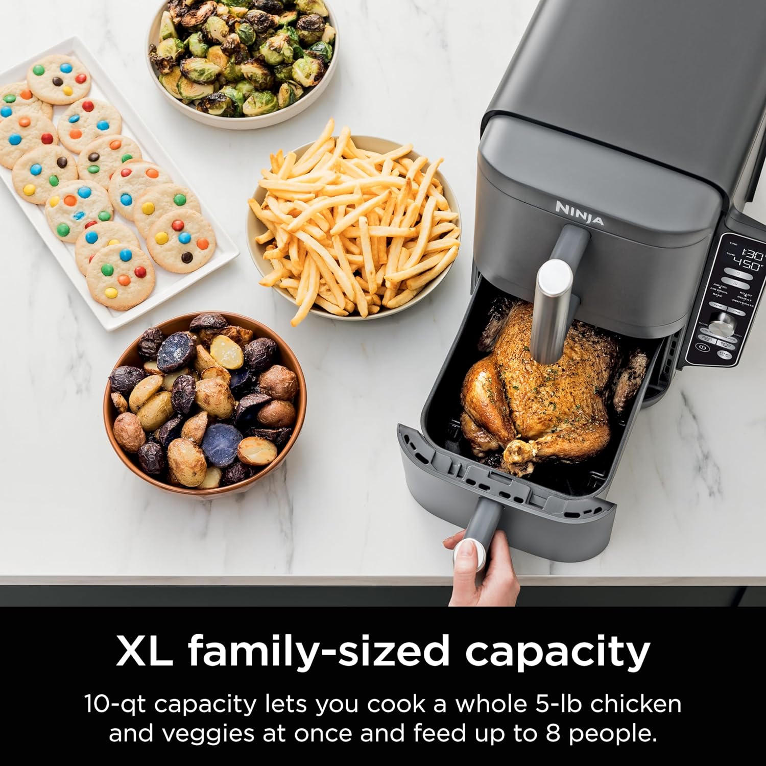 Thumbnail 4 de Ninja Air Fryer 10QT DoubleStack XL 2-Basket (SL401): Compact, Dual-Stack Convenience for Feeding Up to 8