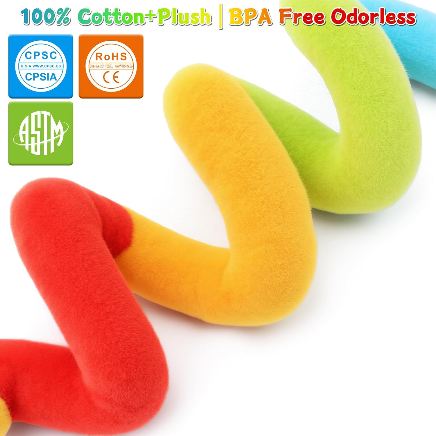Detalle de YELUFT Spiral Pram Toys: wrap-around hanging activity rattle for car seat & pram (0–12 months)
