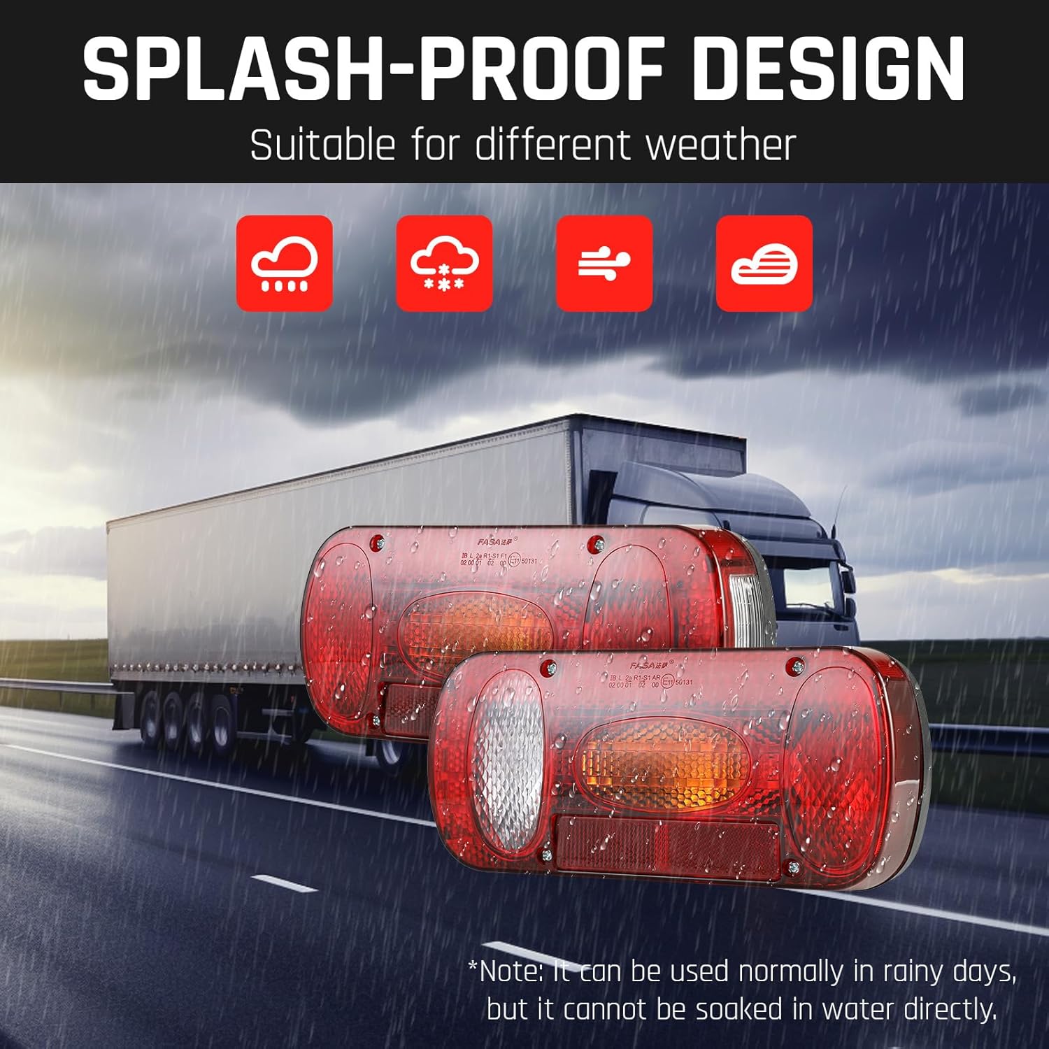 Thumbnail 5 de TLGREEN set fanali posteriori per rimorchio a 13 poli, 12 V, con 6 funzioni e cavi da 5,5 m (omologati)