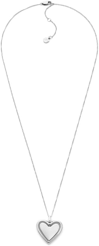 Thumbnail 4 de Fossil Collana da donna in acciaio inossidabile con ciondolo a cuore — tono argento, lunghezza 40,6 cm (+ estensione 5,1 cm)