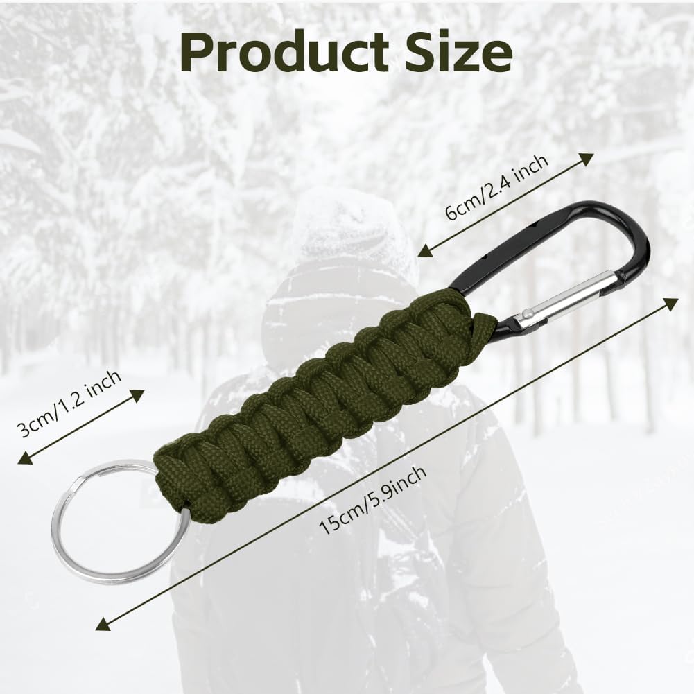 Detalle 2 de OFFCUP Mousqueton Tressé Paracorde 15 cm Porte-clés