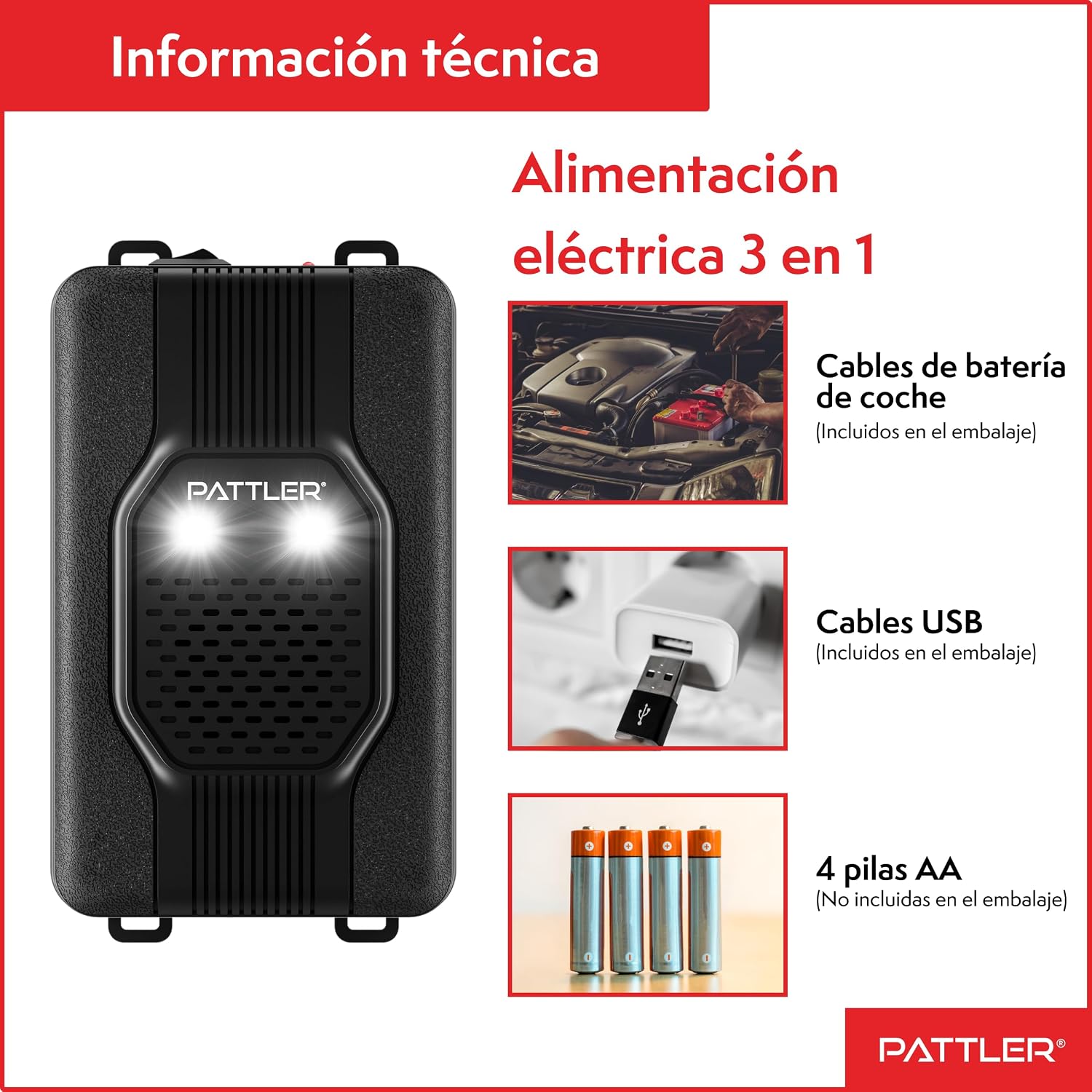 Detalle de PATTLER Repelente de roedores para coche 40 m²
