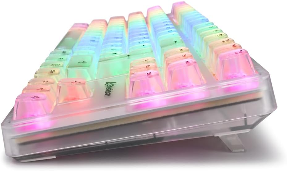 Thumbnail 2 de Sharkoon Crystal Shark RGB, Weiß – transparente TKL-Tastatur mit Wechsel-Schaltern