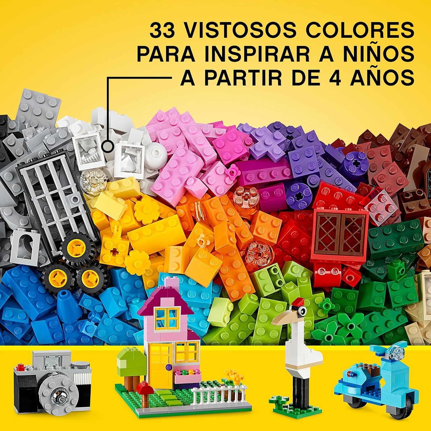 Thumbnail 4 de LEGO Classic Caja de Ladrillos Creativos Grande 10698: juego de construcción creativo desde 4 años