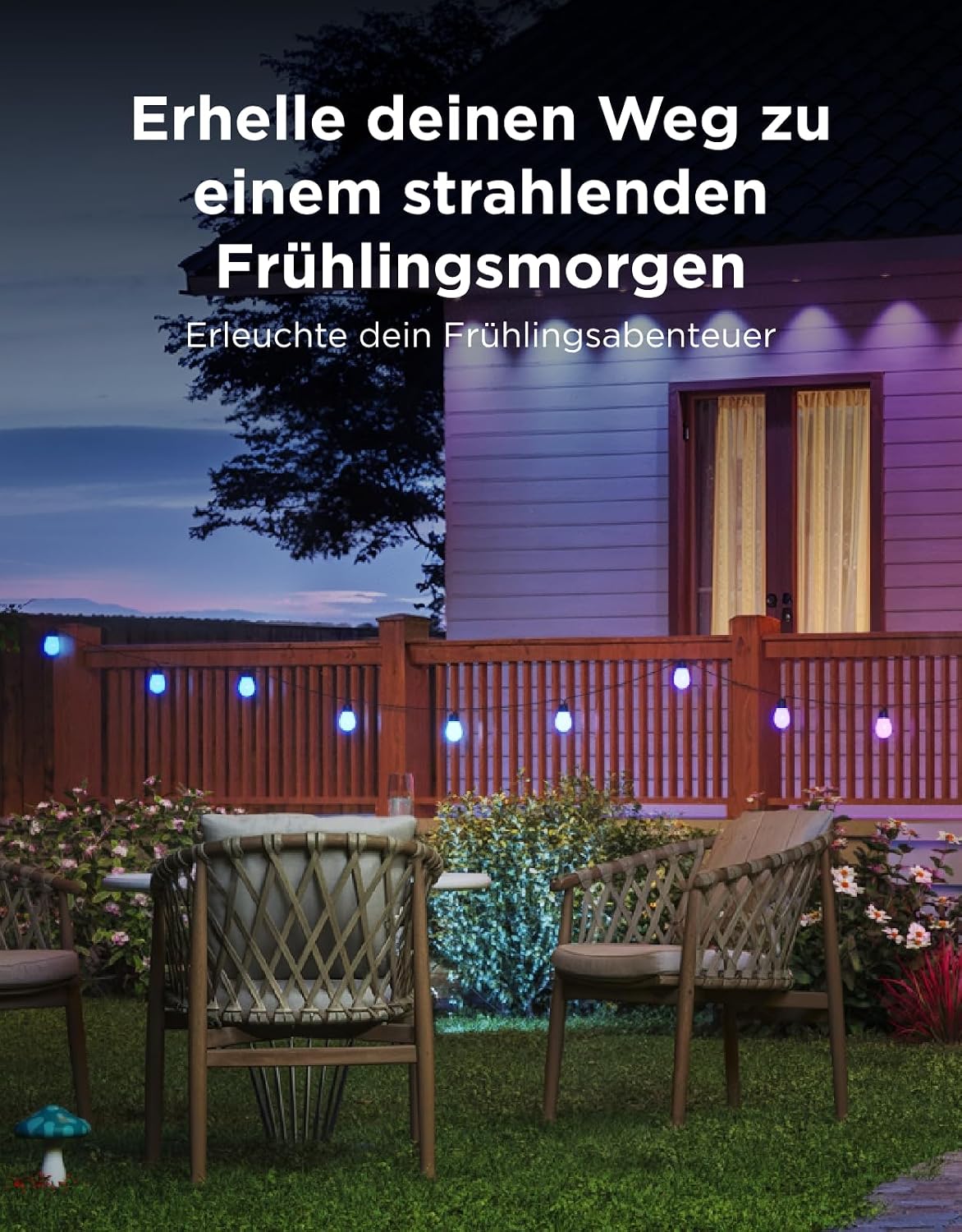 Detalle 2 de Govee Lichterkette Außen 30 m (RGBICW, IP66) mit App- und Sprachsteuerung
