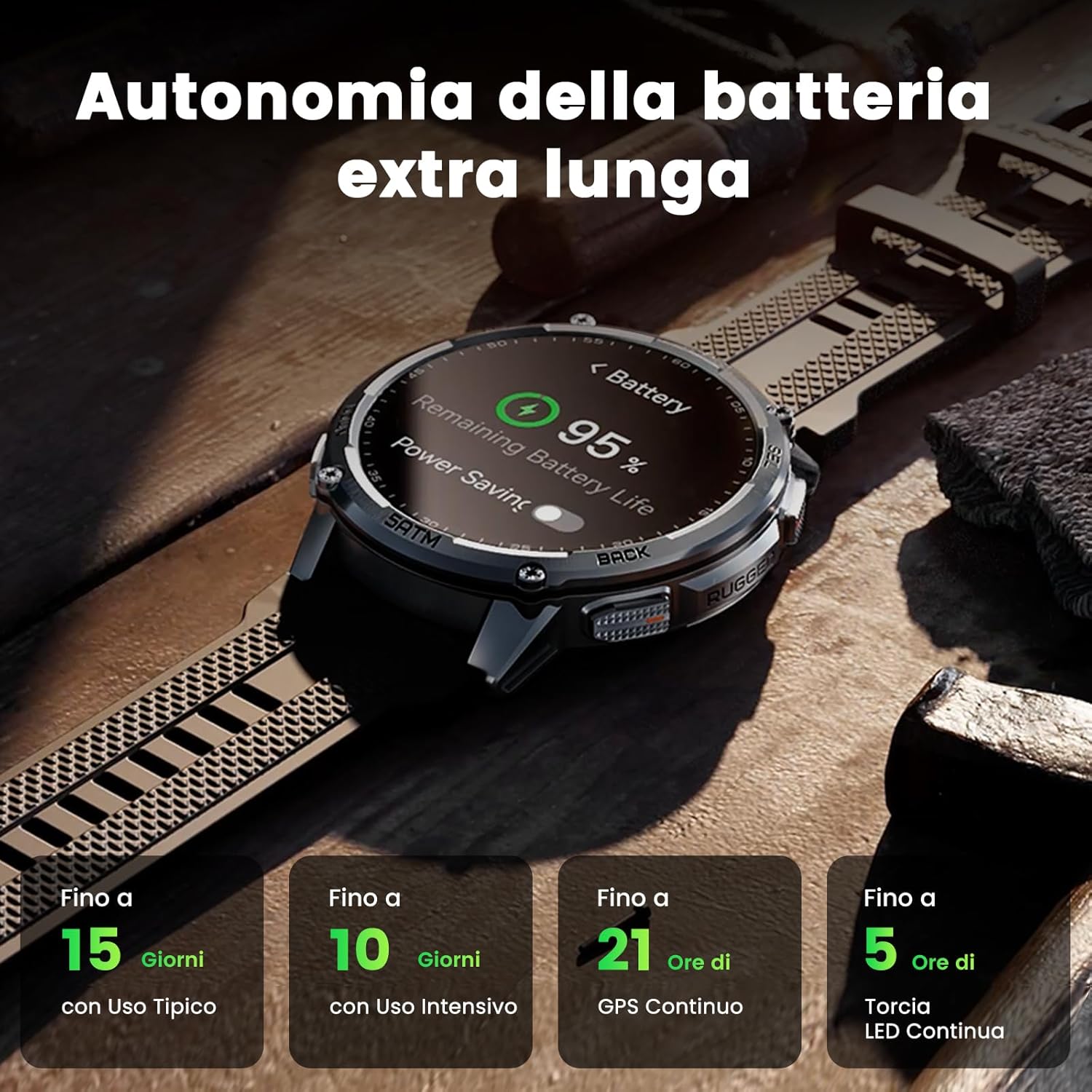 Thumbnail 3 de KOSPET Tank T4C: Smartwatch rugged con GPS, torcia LED e oltre 170 modalità sportive