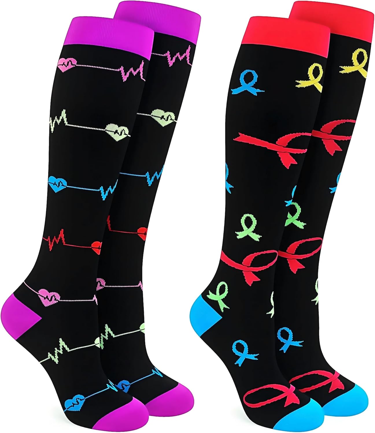 Thumbnail 5 de Losvcbcx 15–20 mmHg graduated compression socks (2/4/6/7 pairs) for women & men