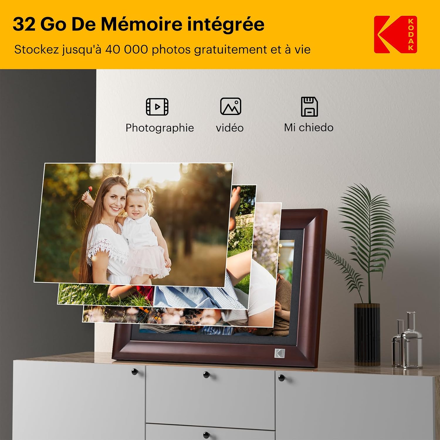 Detalle 2 de KODAK Cadre Photo Numérique 14,1" WiFi full HD