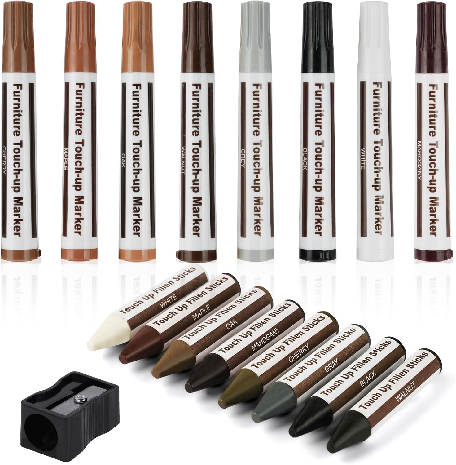 Detalle de ACWOO 4039843 houtreparatieset voor meubels met markers en wasstiften