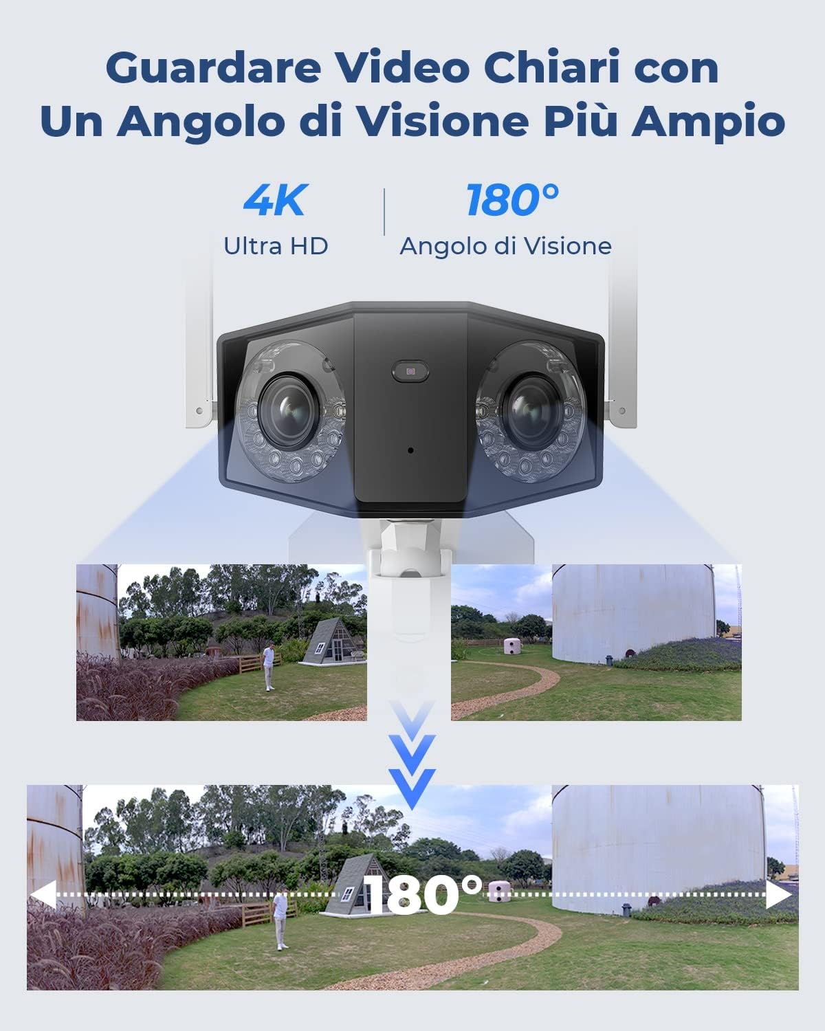 Detalle 2 de Reolink Duo 2 WiFi Telecamera 4K 180°