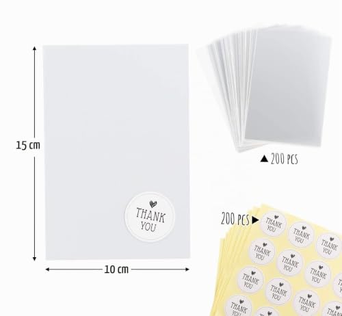Thumbnail 2 de ilauke – 200 sachets transparents OPP, 15 × 10 cm, pour friandises et cadeaux