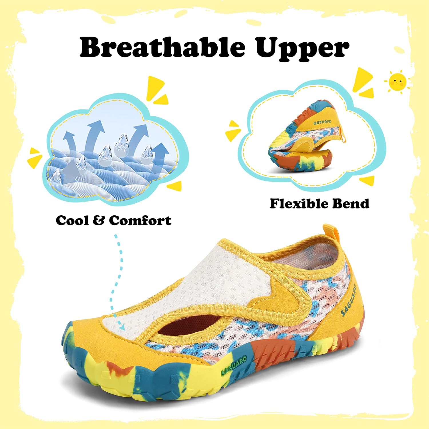Detalle de SAGUARO Barfußschuhe für Kinder – Outdoor Barfußschuhe Gr.24-36