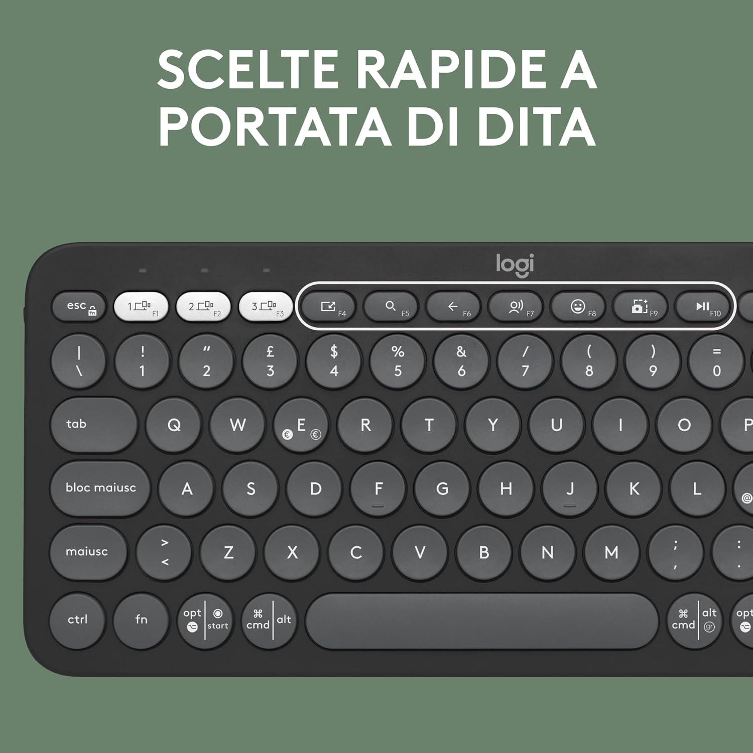 Detalle 2 de Logitech Pebble 2 Combo: kit tastiera e mouse wireless, grafite