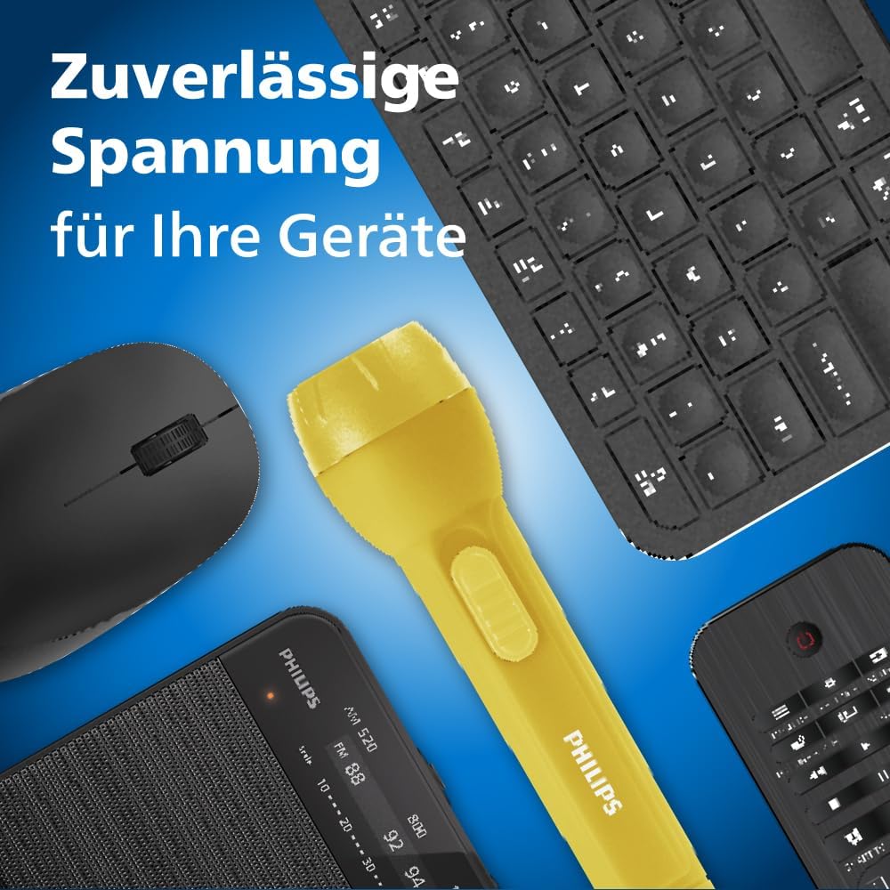 Detalle de Philips Ultra Alkali AA-/AAA-Kombipackung (40 Stück) – Vielseitige Power für Fernbedienungen, Spielzeug & mehr