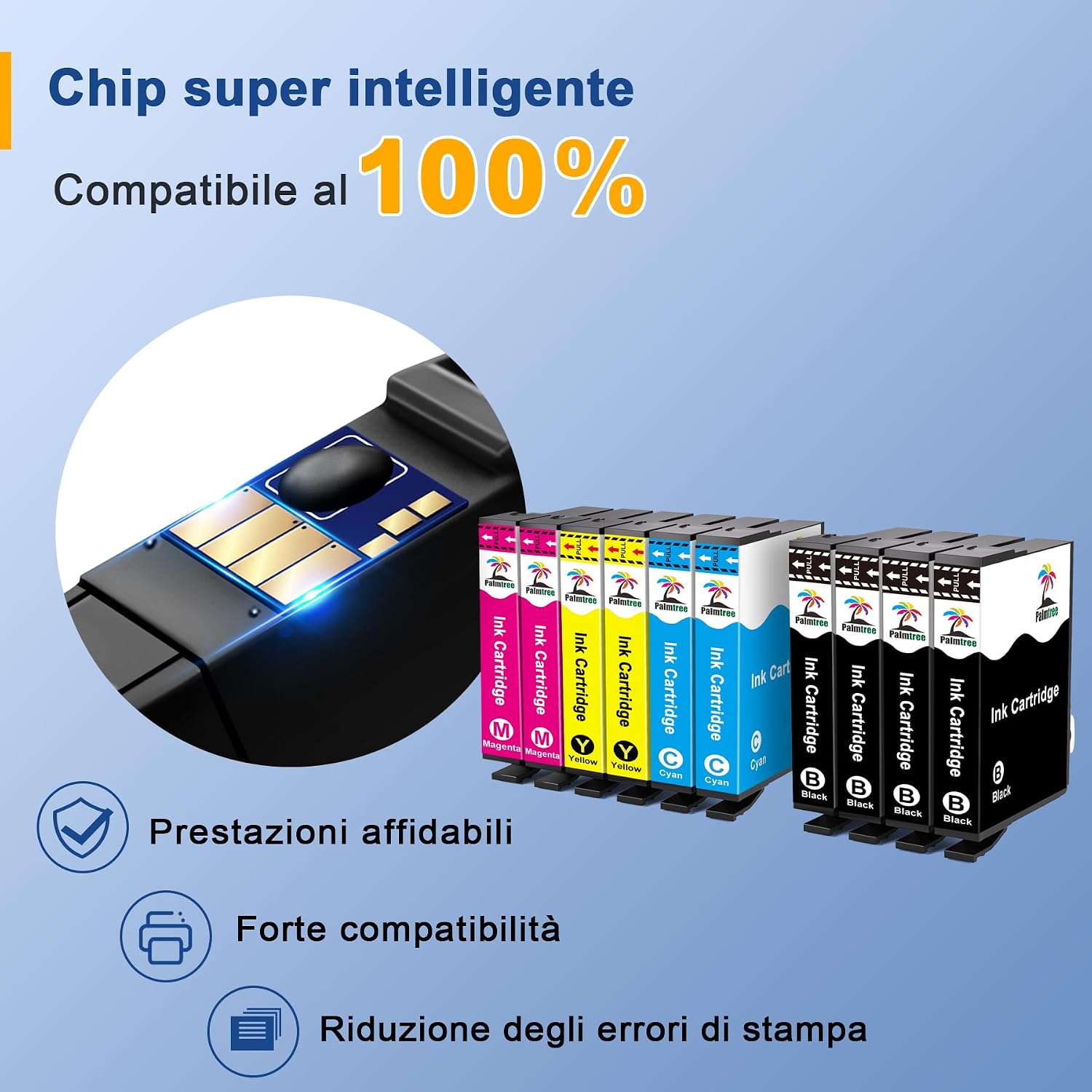 Detalle de Paltree Compatibili 604XL per Epson XP-2200/WF-2930 – Set completo 10 cartucce