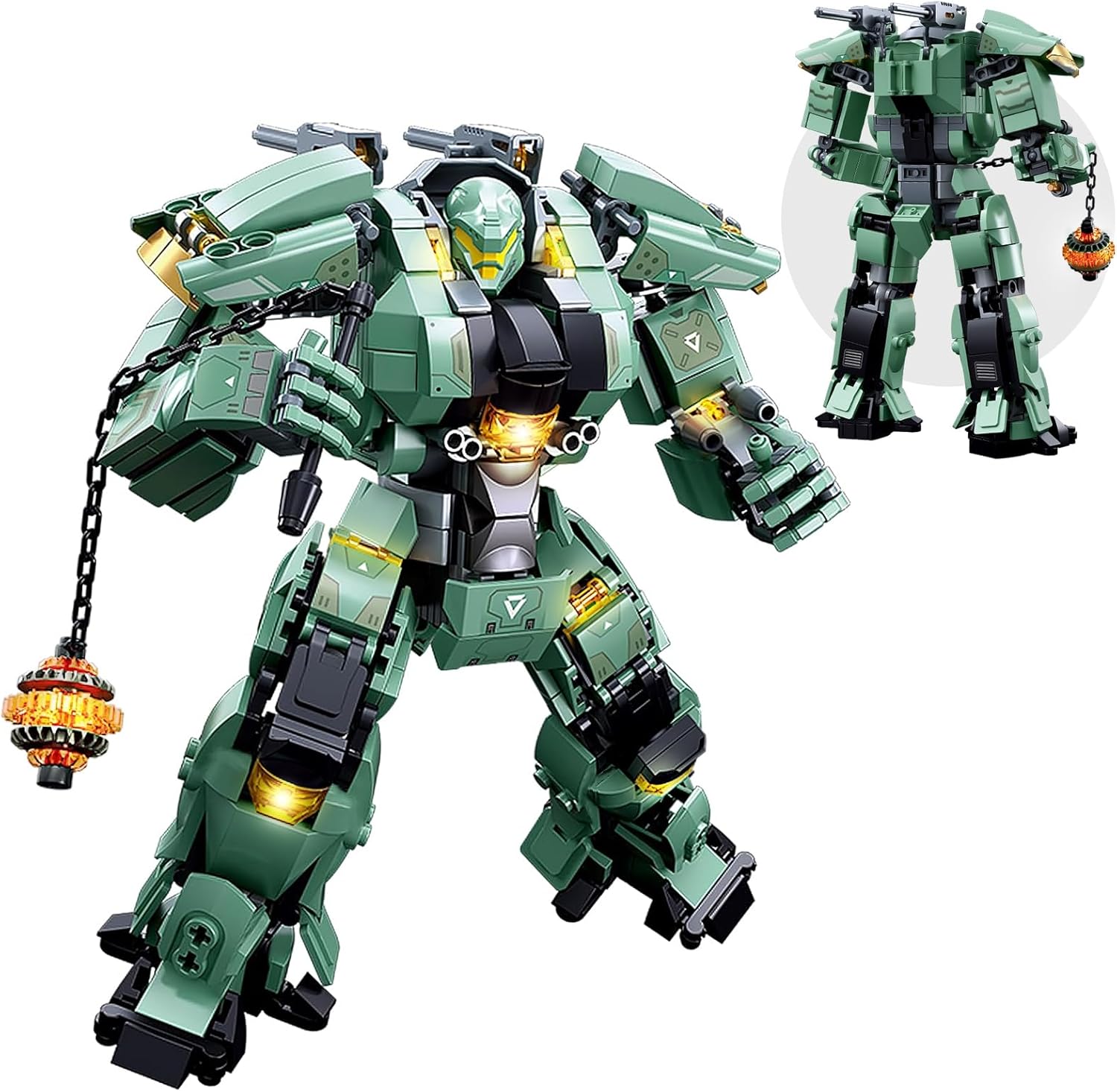 Detalle de HIGH GODO City Action Mech Robot – 561-teiliger Klemmbaustein-Transforming Roboter mit Gelenken