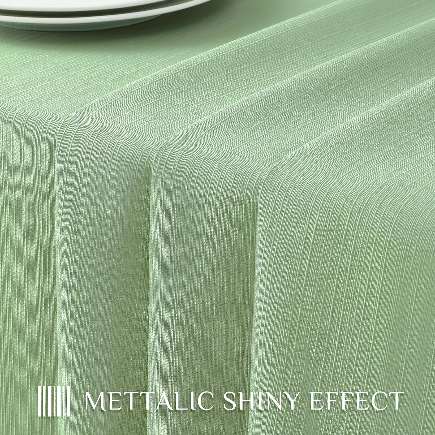Detalle de Softalker tovaglia rettangolare antimacchia impermeabile 140x240 cm verde salvia