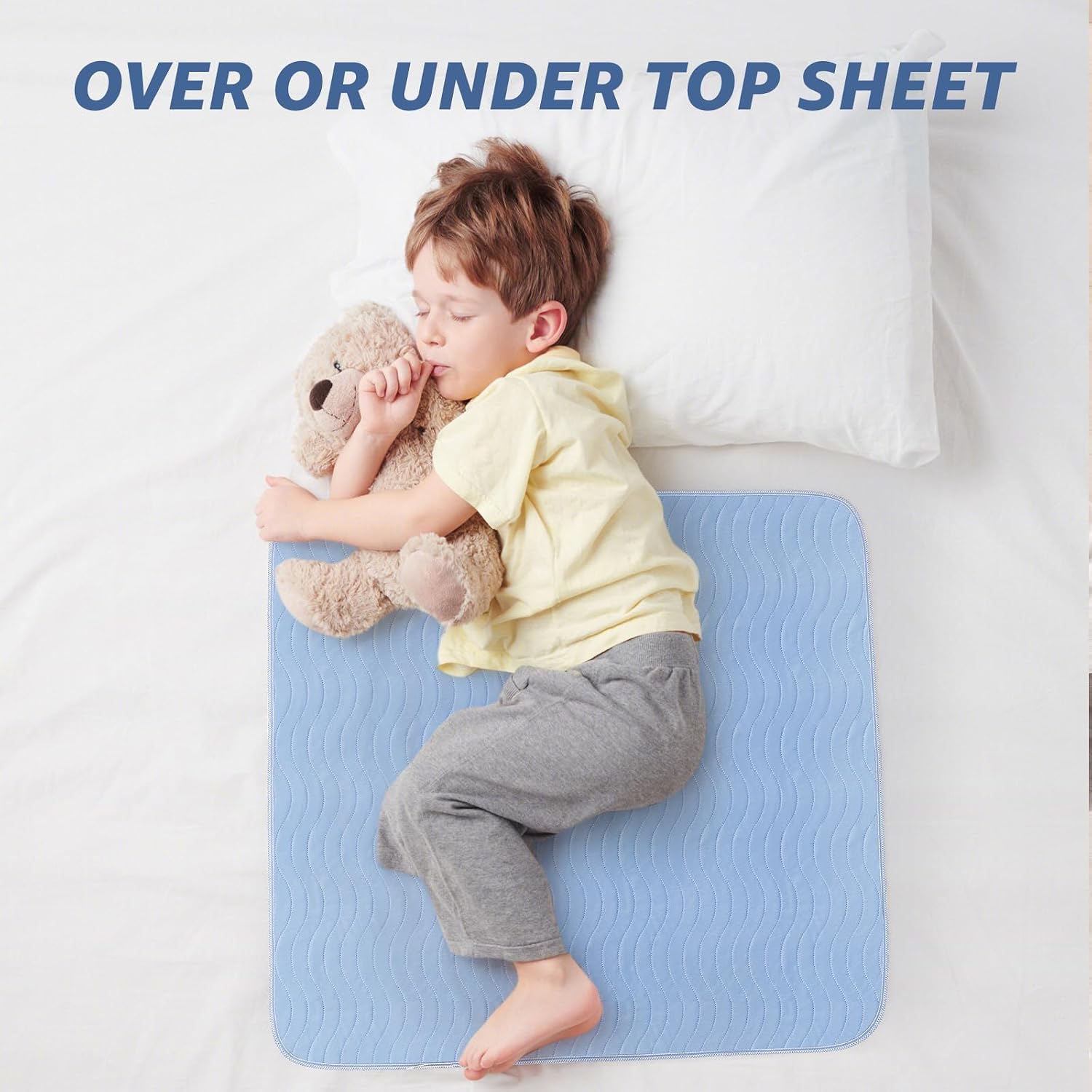 Detalle de PICK FOR LIFE 4-Pack Washable Incontinence Bed Pads & Bed Protector Sheets (86x91cm)