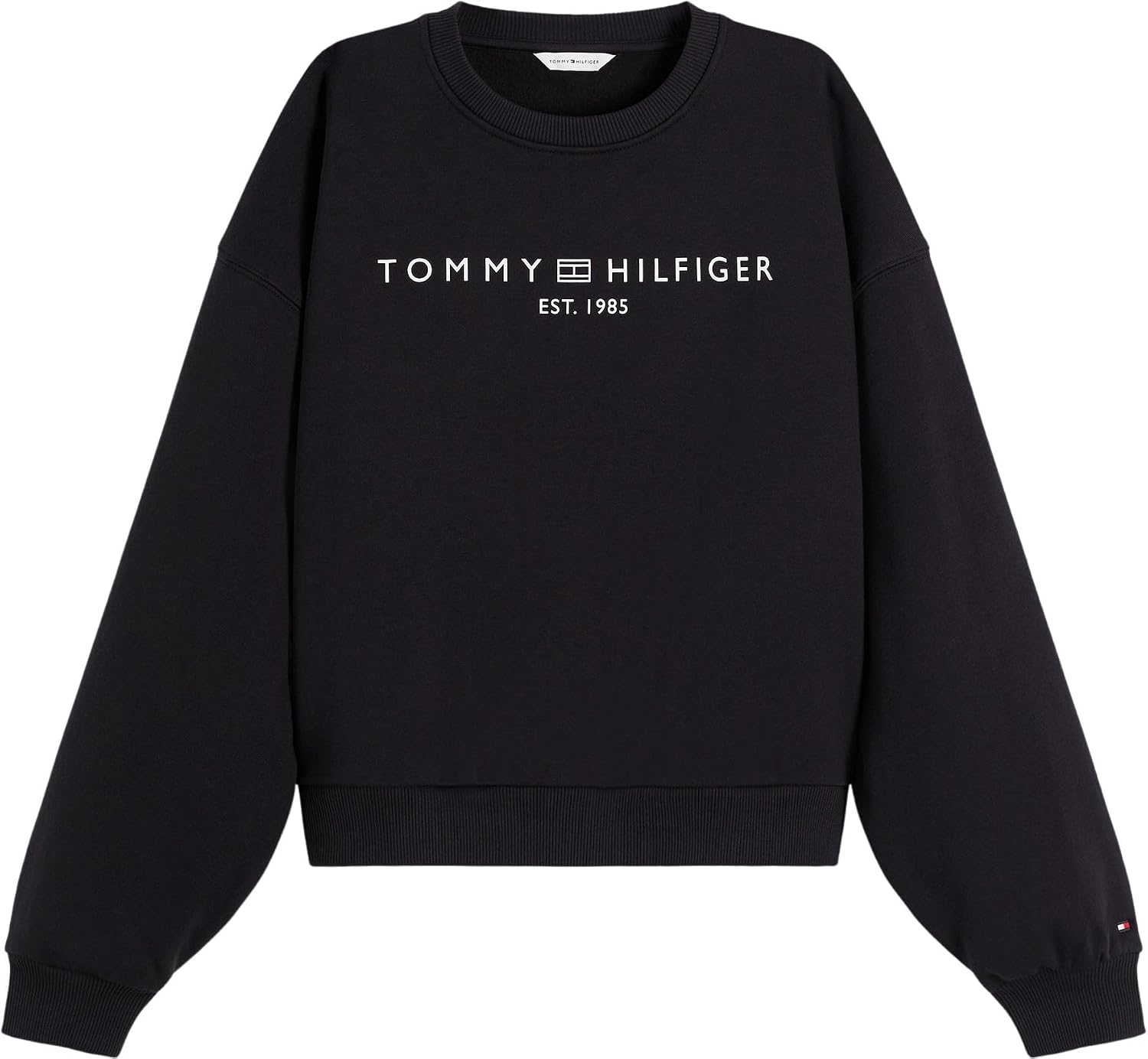 Detalle de Tommy Hilfiger Corp Logo Mdrn Swtsrt Ww0ww47831 Felpa Pullover Donna