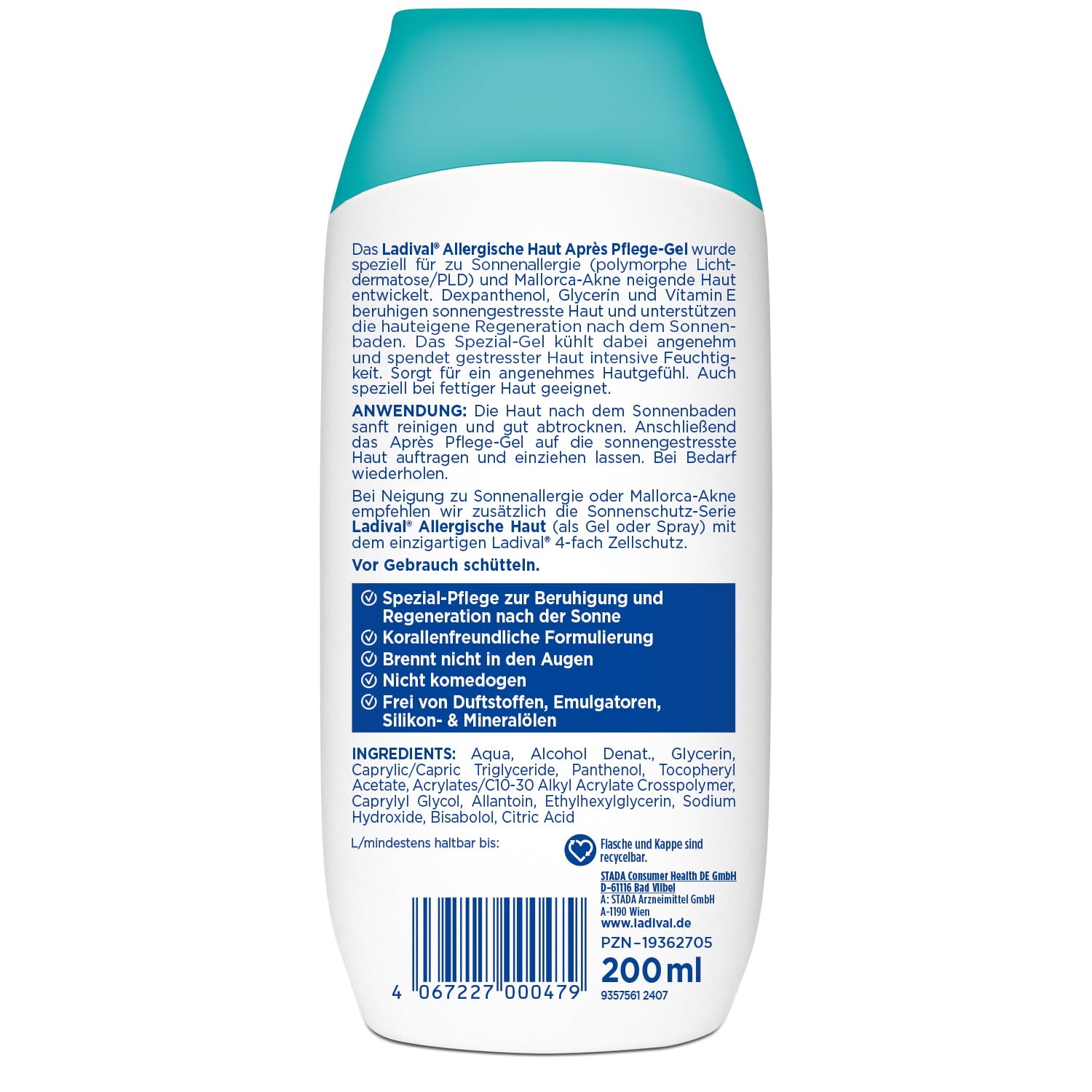 Thumbnail 1 de Ladival Allergische Haut Après Pflege-Gel – After Sun Repair, 200 ml